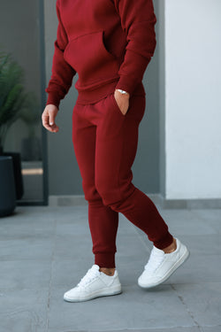 Father Sons Burgundy Oversized Sweat Pants - FSR010