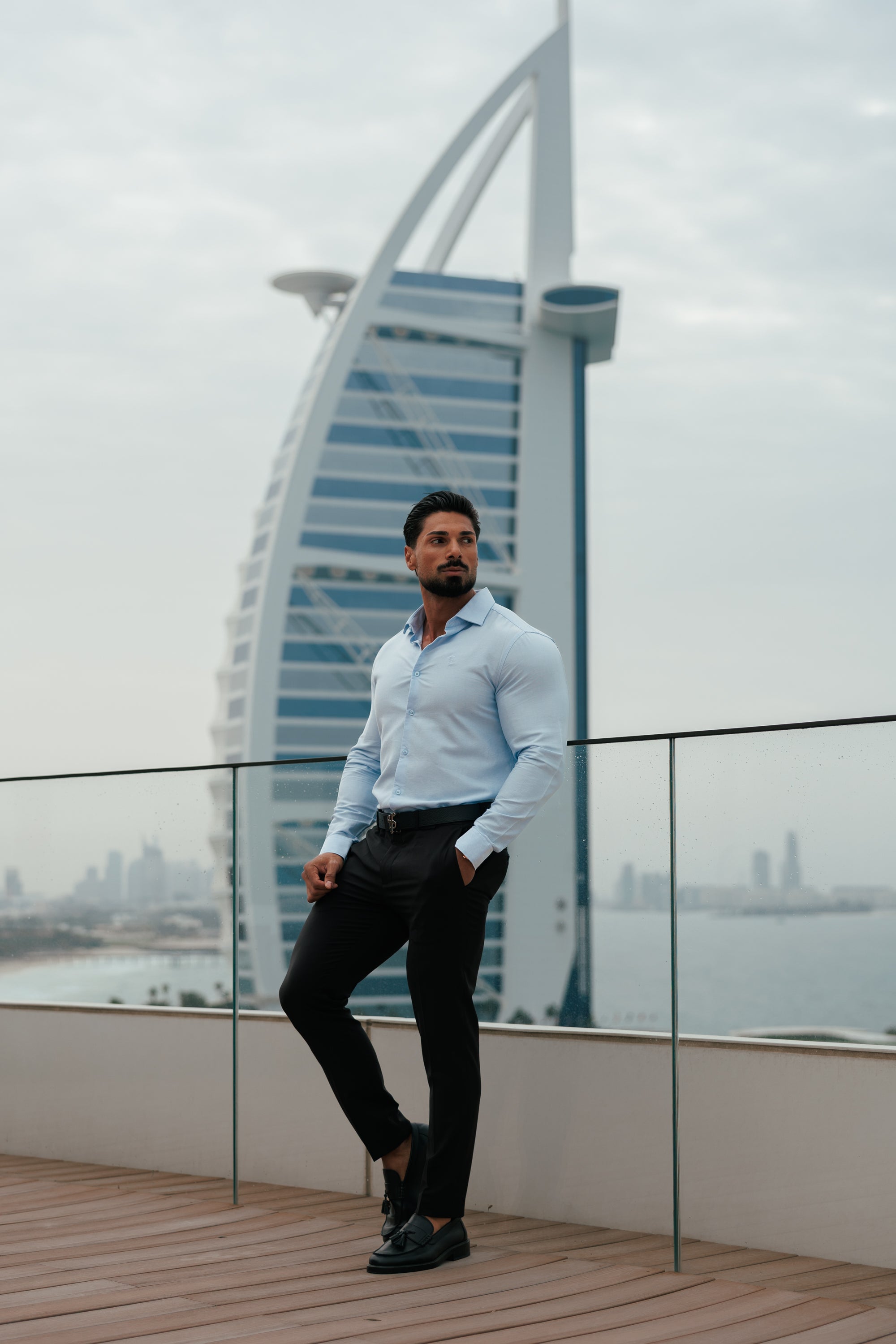 Classic Oxford Touch Long Sleeve Blue with Cutaway Collar - FS1180