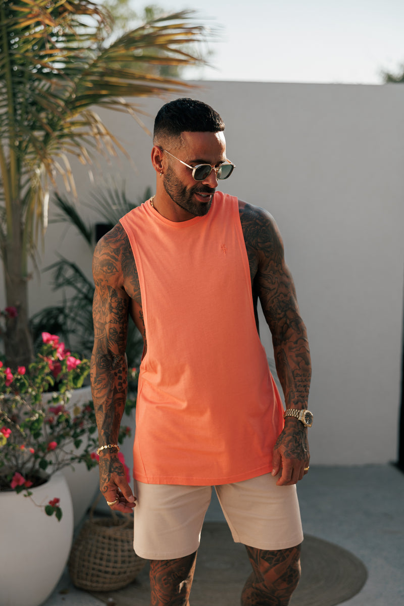 Father Sons Classic Bamboo Dropped Armhole Salmon Vest - FSH1344