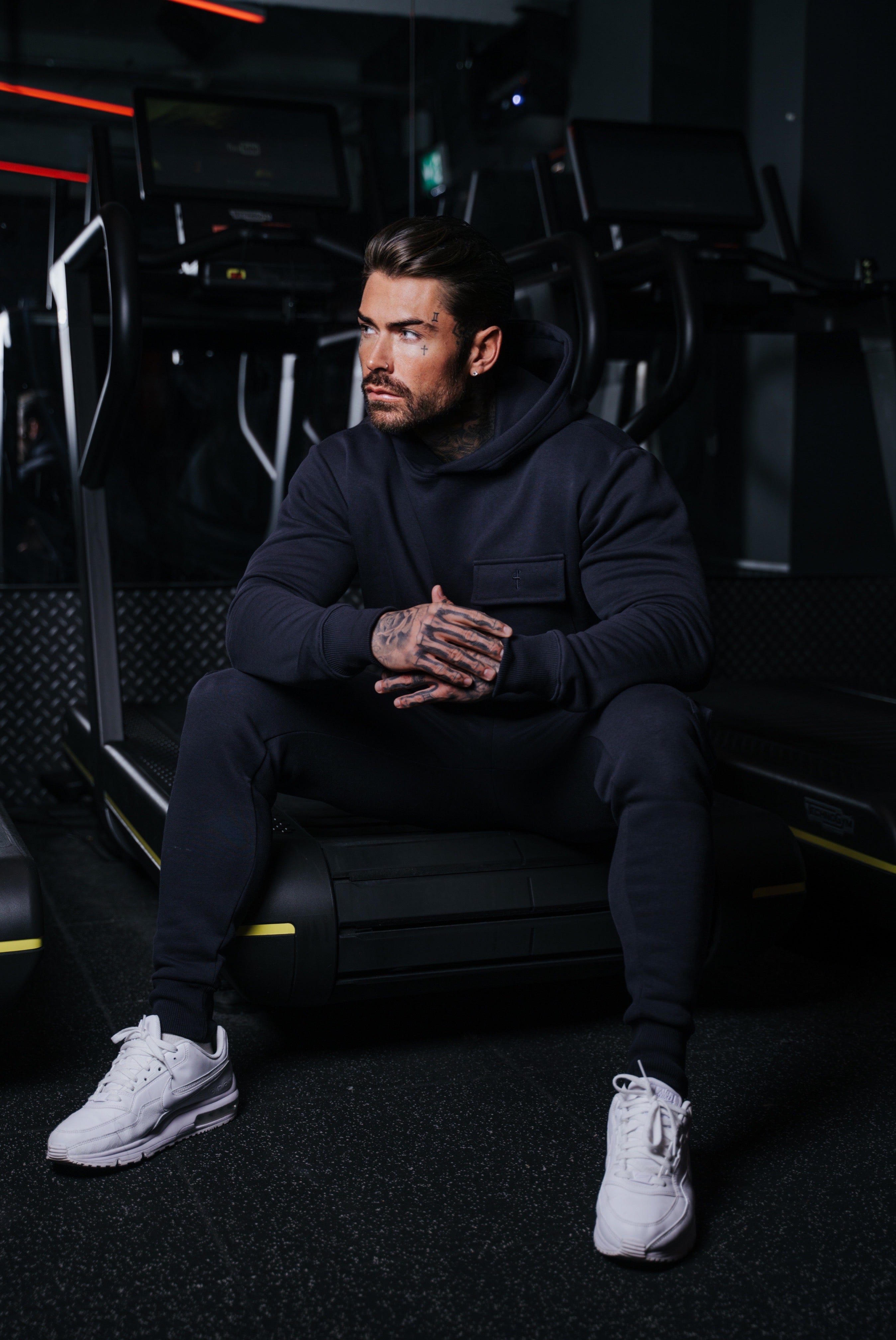 Navy Cargo Hoodie With FS Embroidery - FSH930