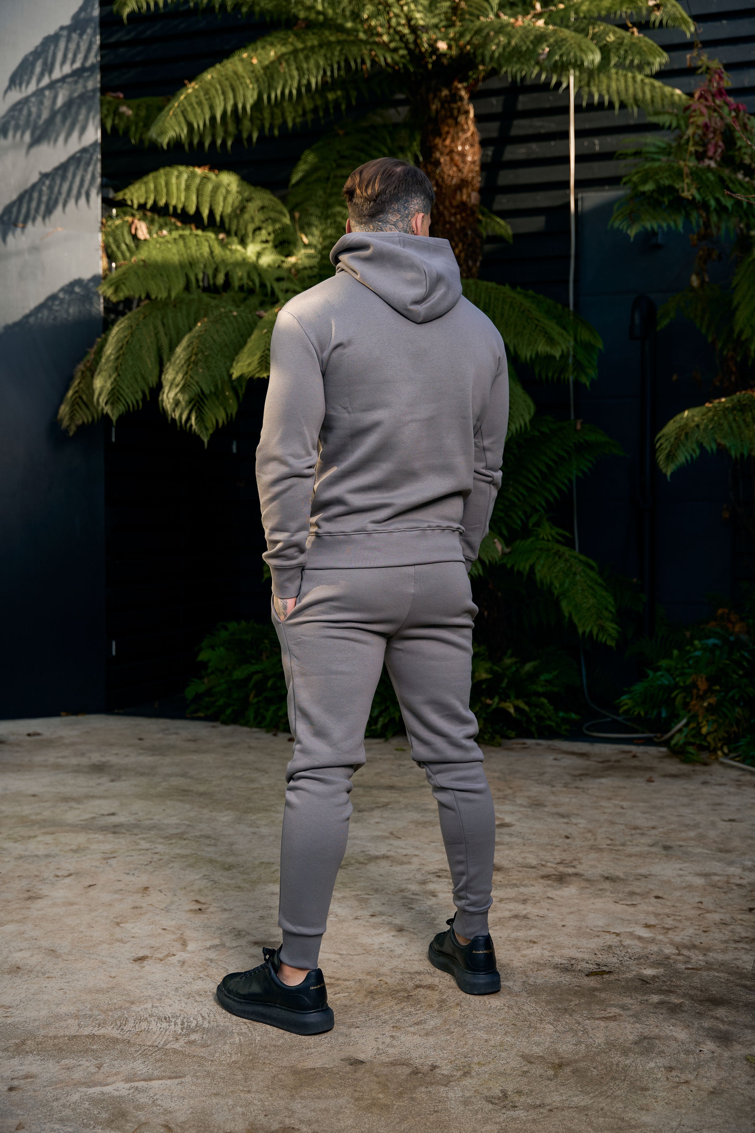Plain Charcoal Tracksuit Bottoms with FS Branding - FSH1199