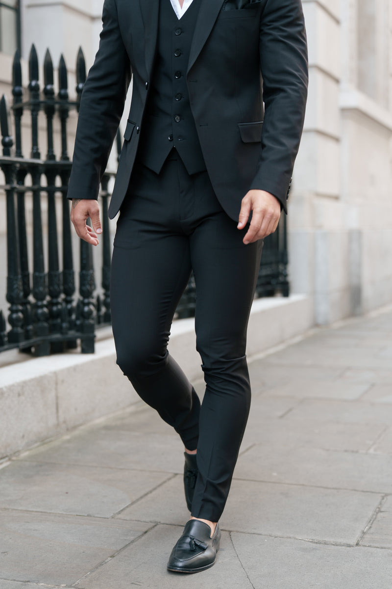 Father Sons Slim Formal Suit Jacket Black - FSJKT011 (PRE ORDER 14TH AUGUST)