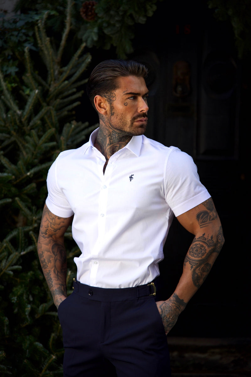 Father Sons Boxy Stretch White Short Sleeve - FSBOXY897