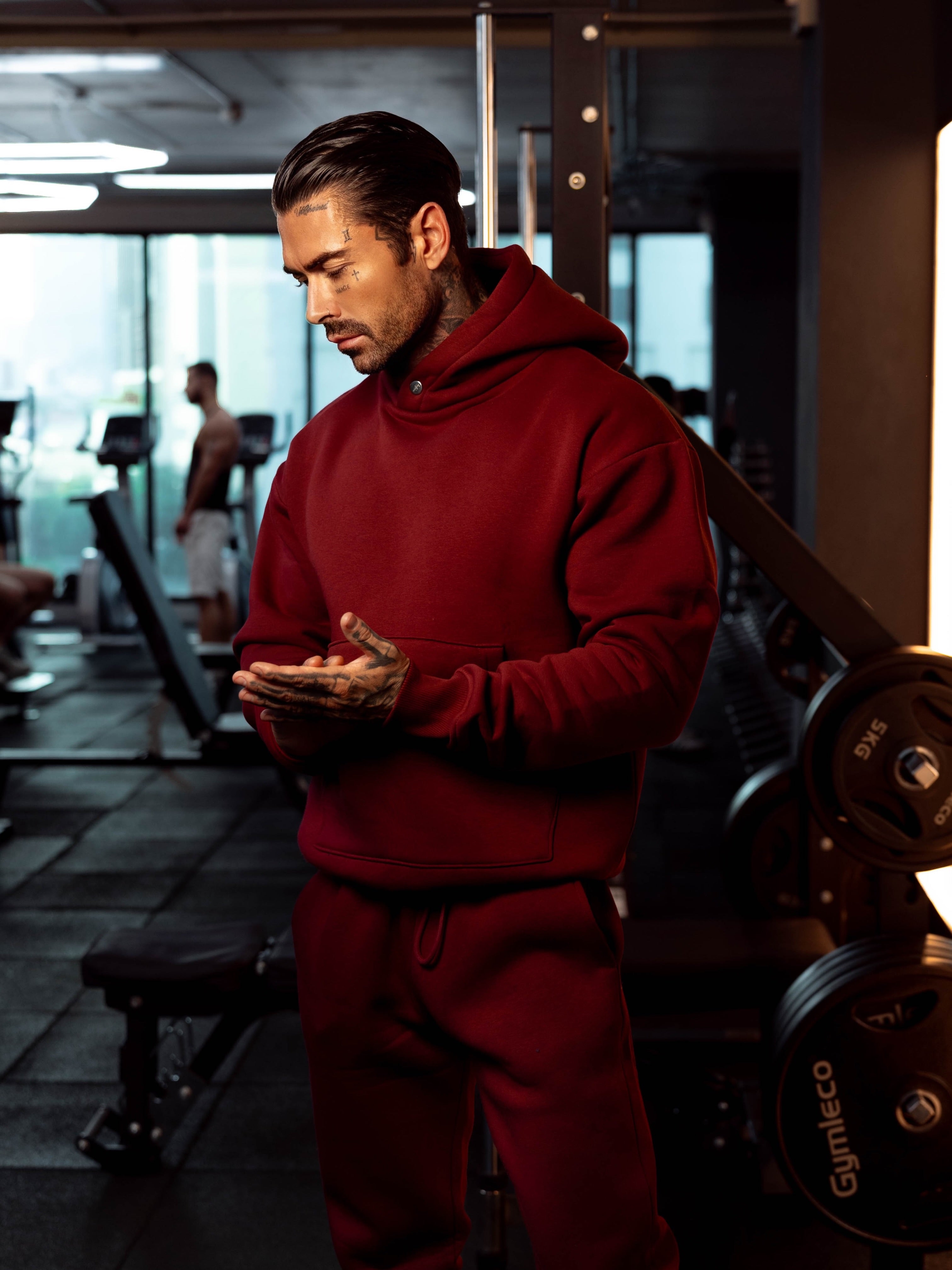 Father Sons Burgundy Oversized Sweat Pants - FSR010