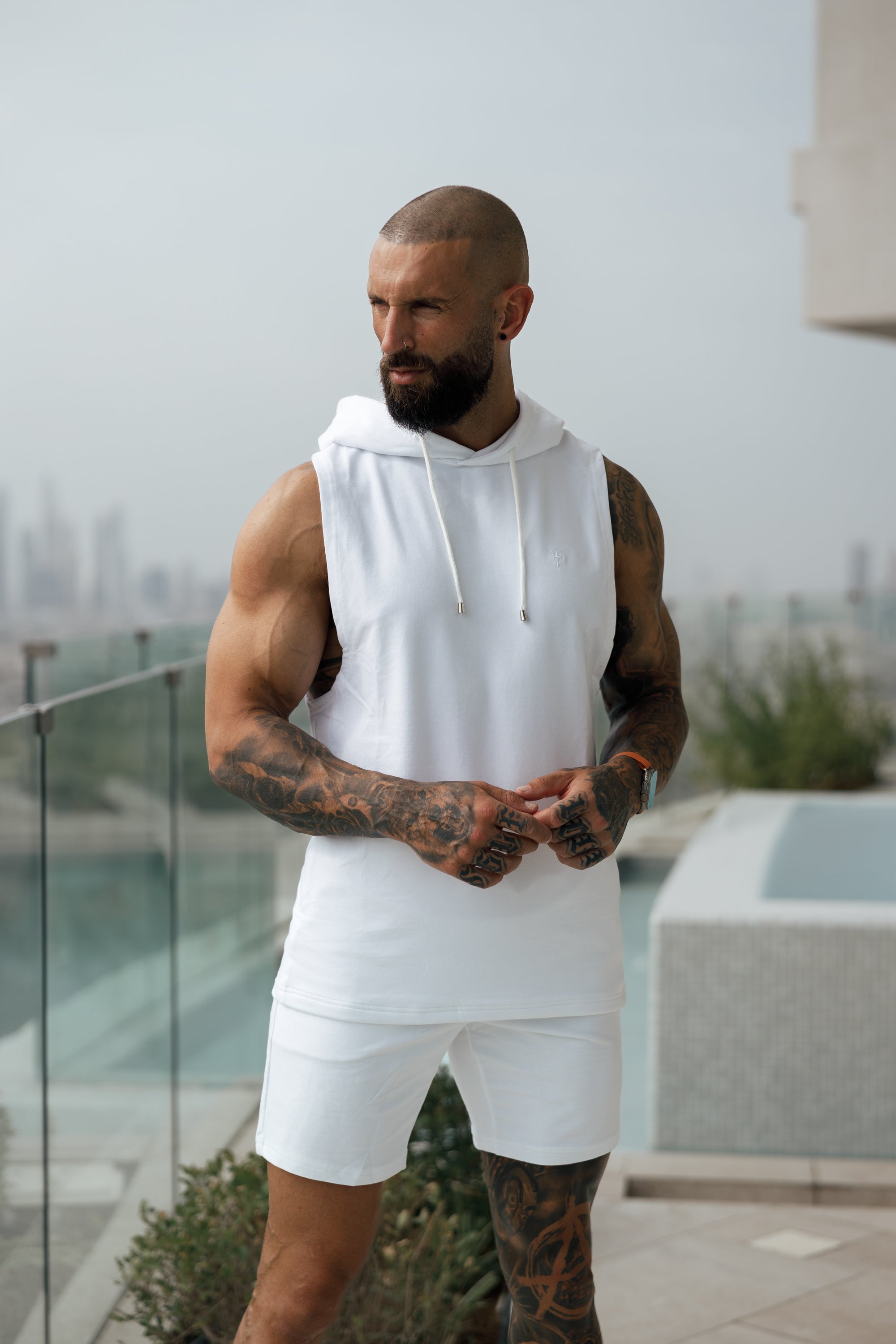 White Elasticated Shorts - FSH901