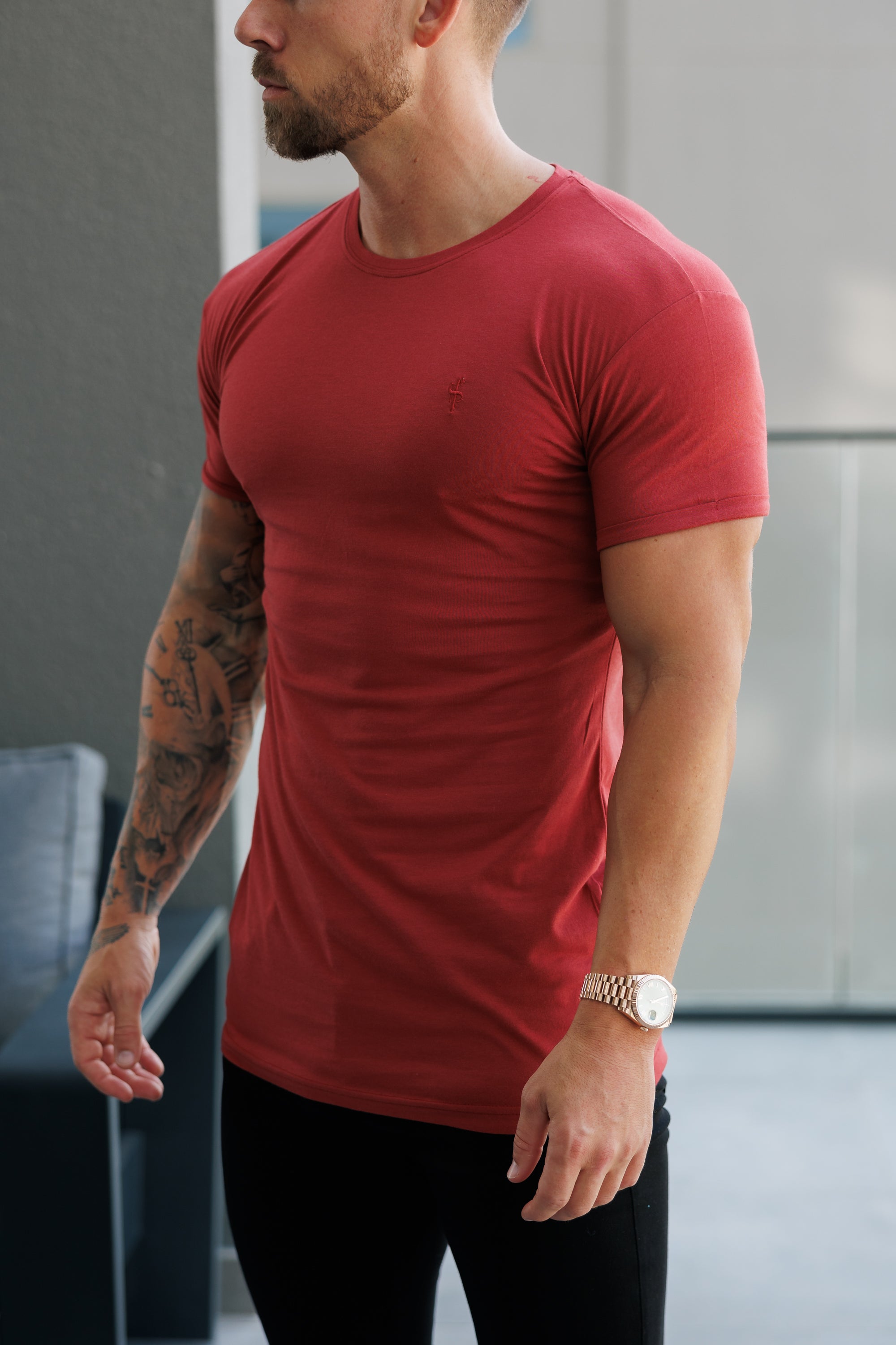 Brick Red Bamboo Crew - FSH1175