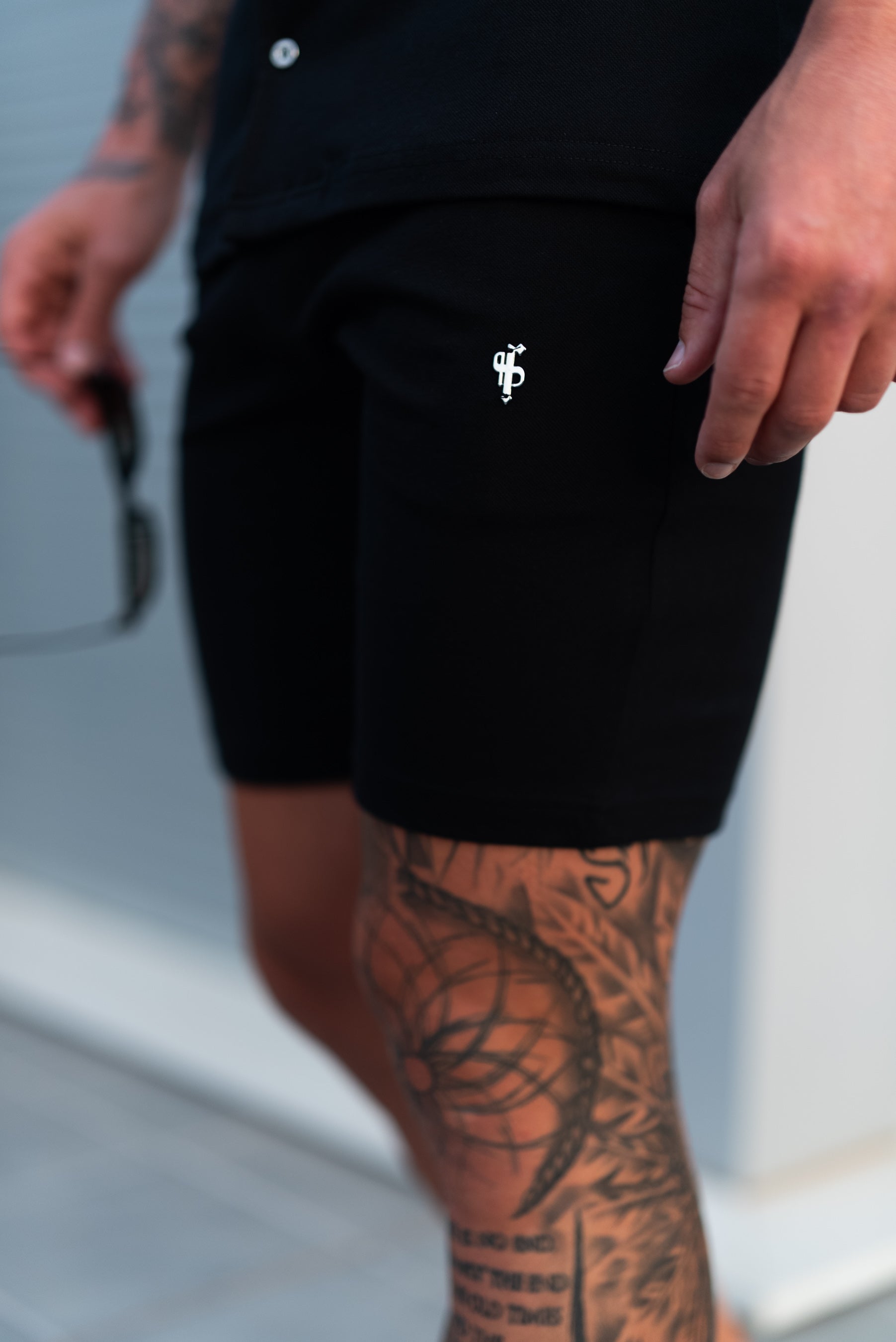 Black Pique Shorts - FSH1359
