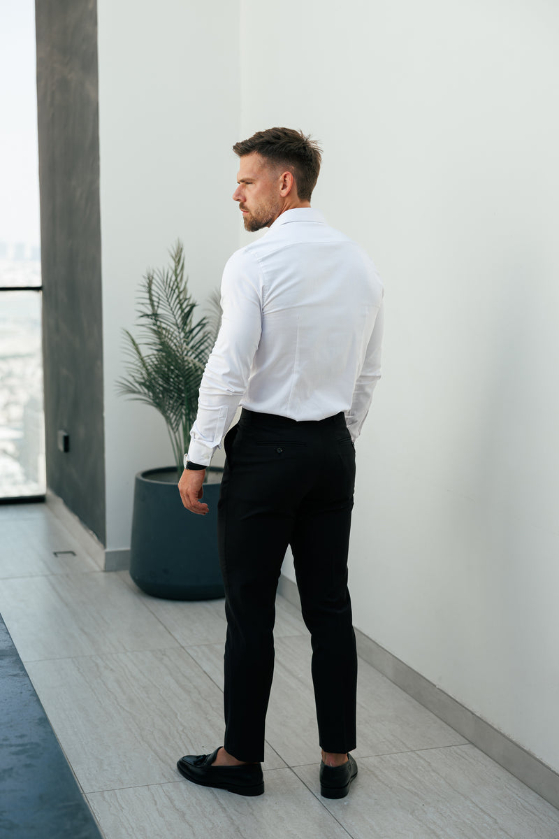 Father Sons Classic Stretch Oxford Long Sleeve White - FS1014