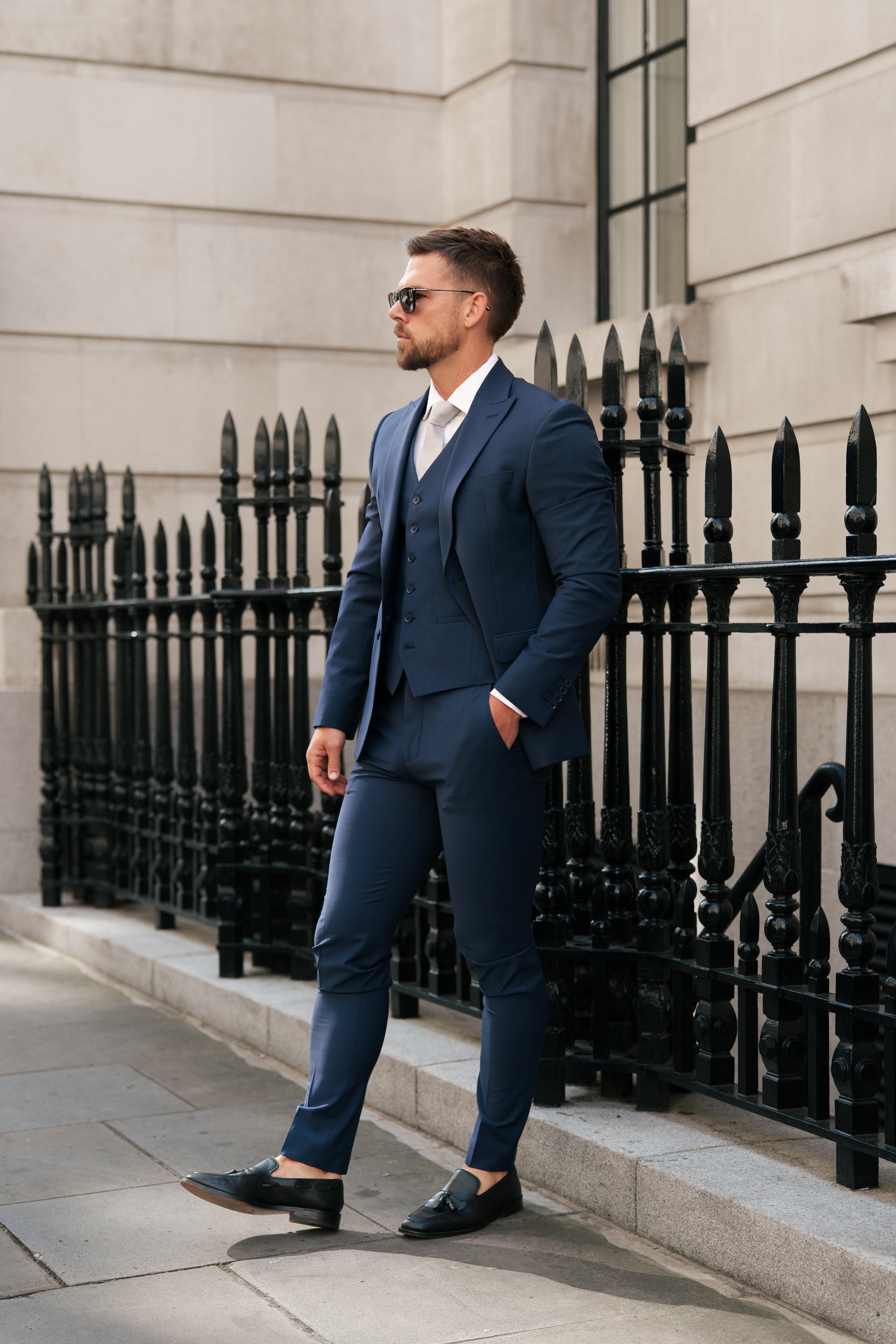 Slim Formal Suit Jacket Navy - FSJKT013