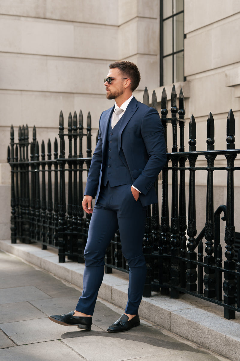 Father Sons Slim Formal Suit Jacket Navy - FSJKT013