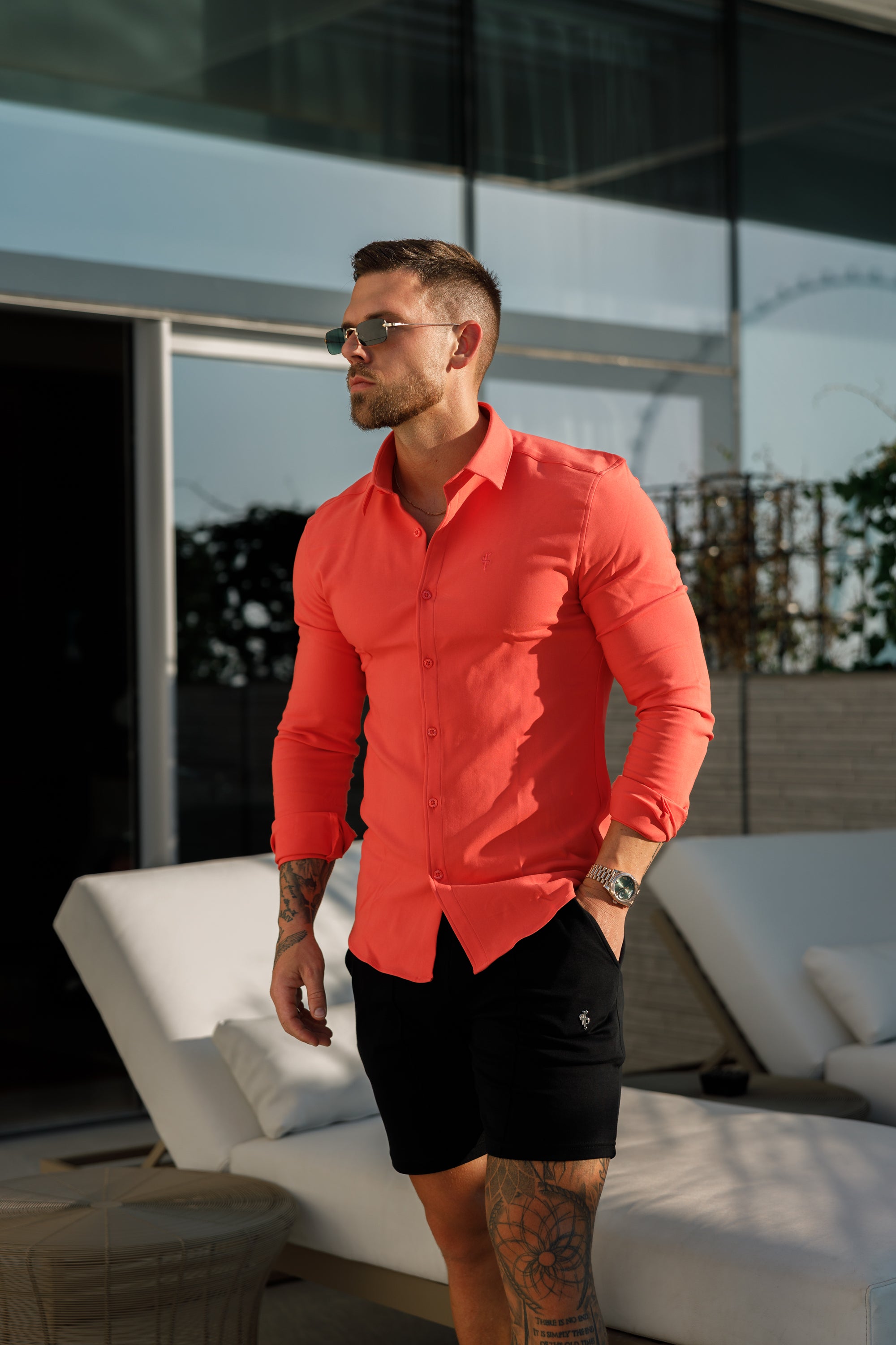 Super Slim Scuba Coral Long Sleeve Stretch - FS1031