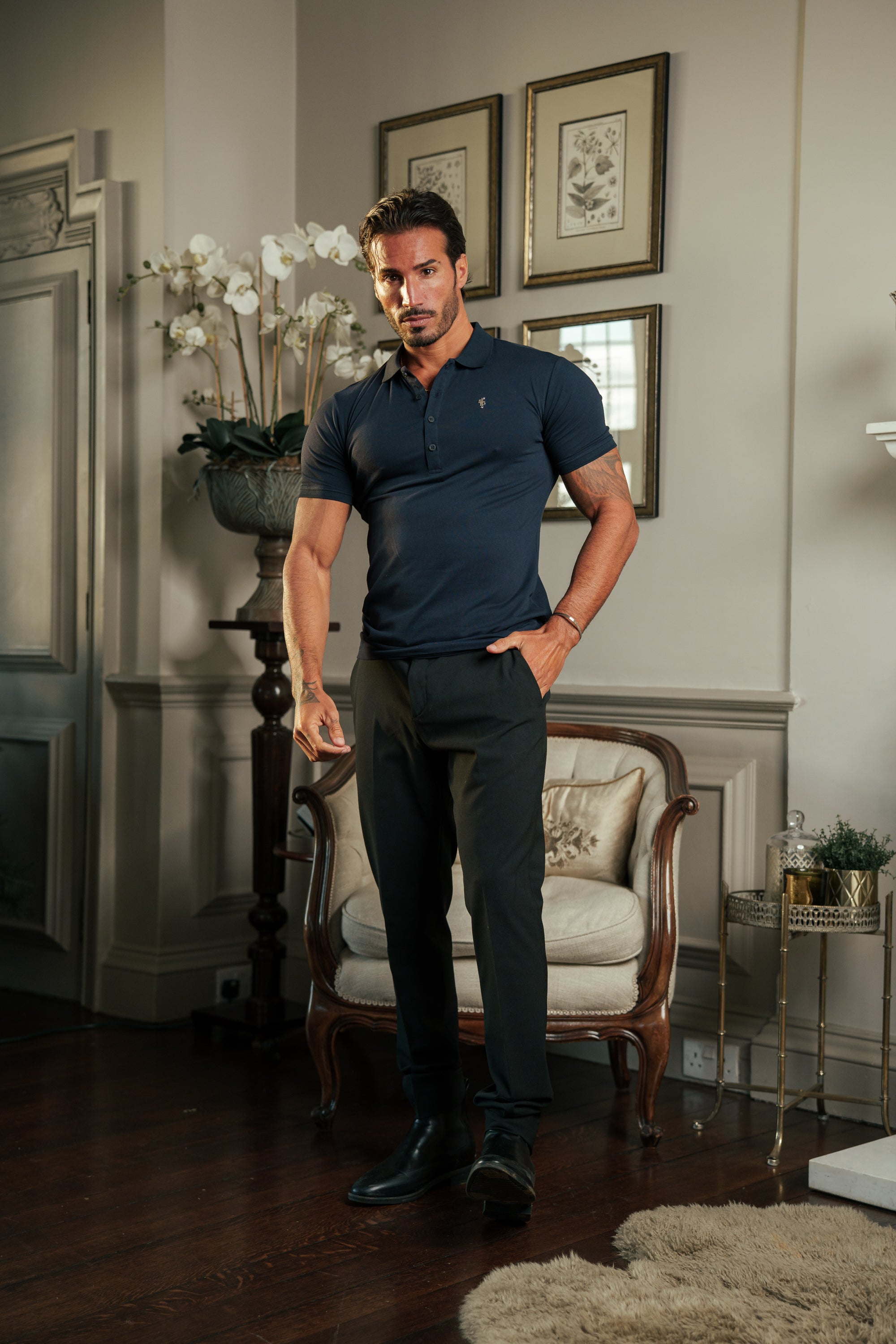 Navy / Gold Polo Shirt - FSH1405