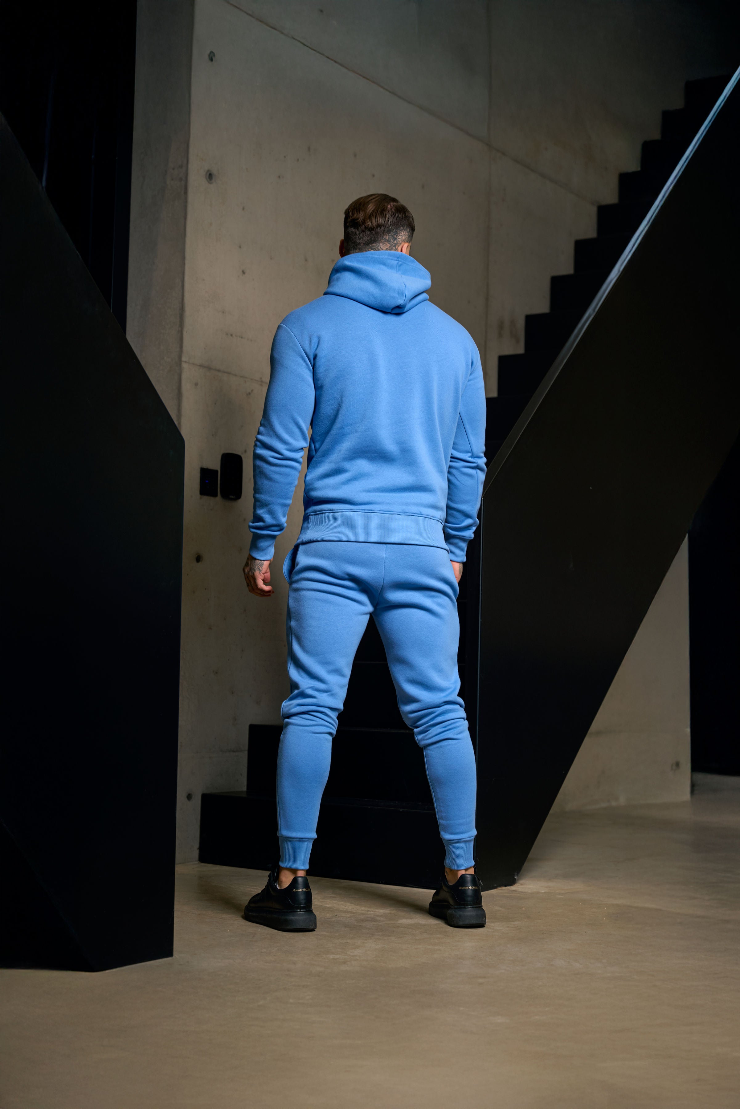Plain Blue Tracksuit Bottoms with FS Branding - FSH1200