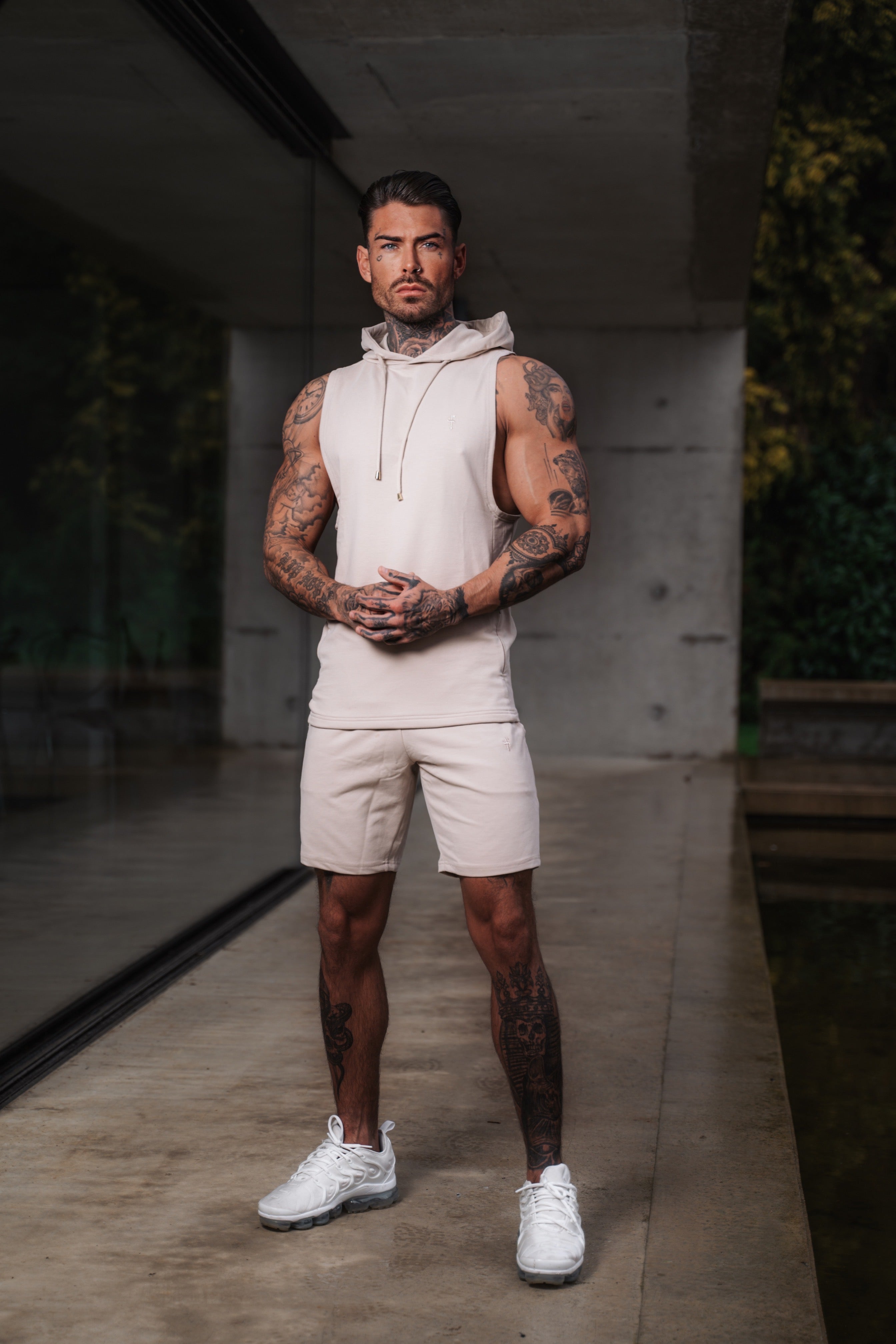 Beige Elasticated Shorts - FSH900