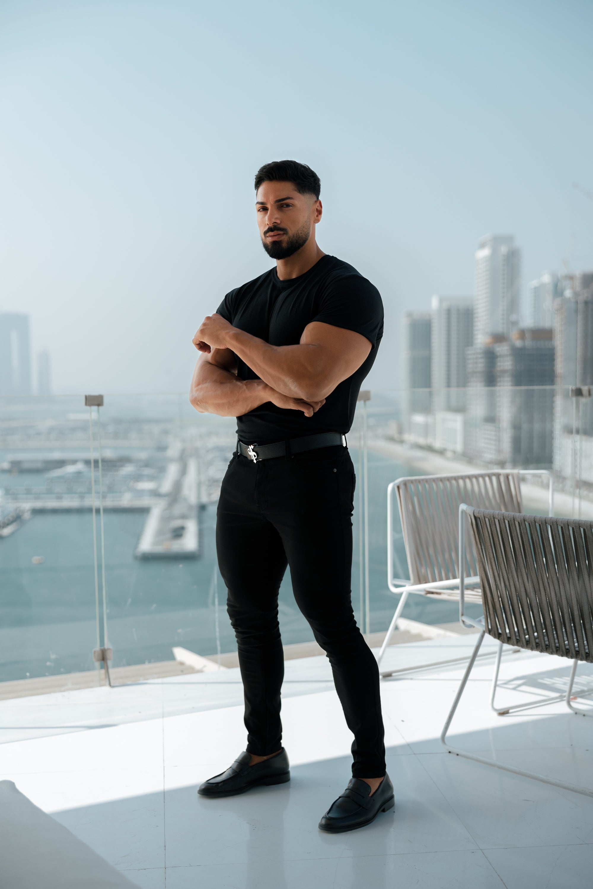 Father Sons Slim Stretch Black Sateen Pants - FSH405