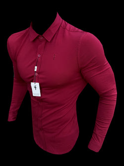 Father Sons Fitted Ox Blood Long Sleeve Jersey - FSD002