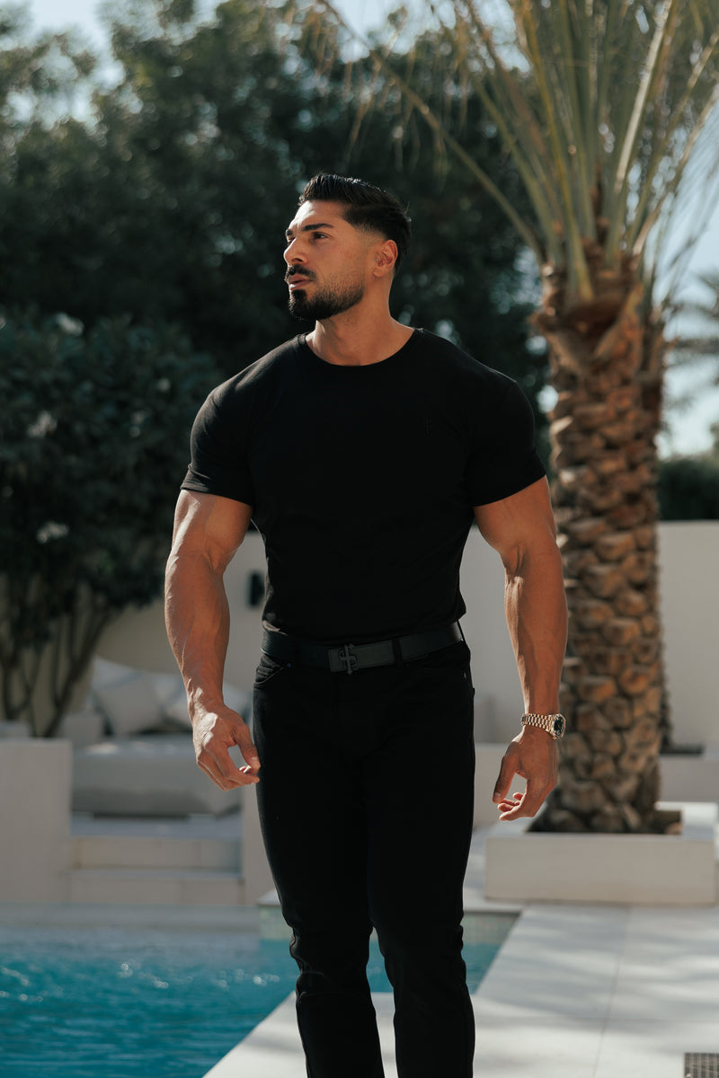 Father Sons Black Bamboo Crew T Shirt - FSH577