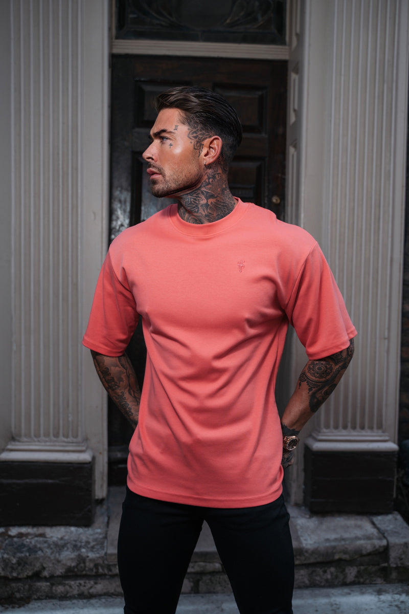 Father Sons Classic Coral Oversized Crew T Shirt - FSH863