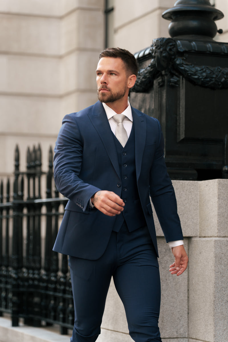 Father Sons Slim Formal Suit Jacket Navy - FSJKT013