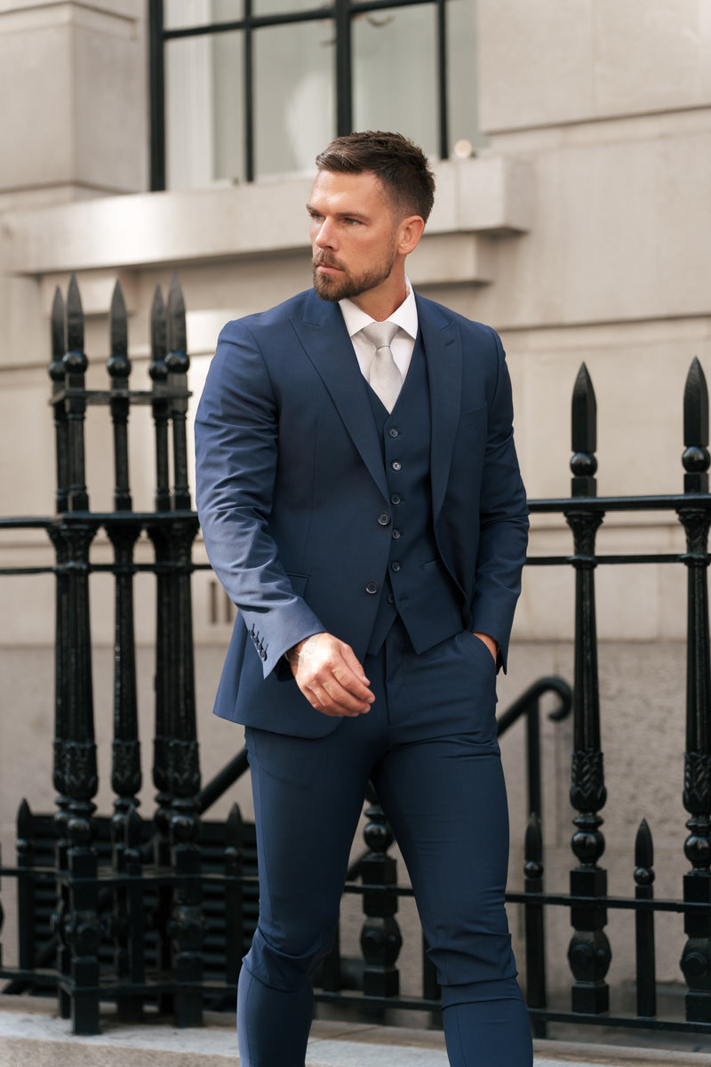 Father Sons Slim Formal Suit Jacket Navy - FSJKT013