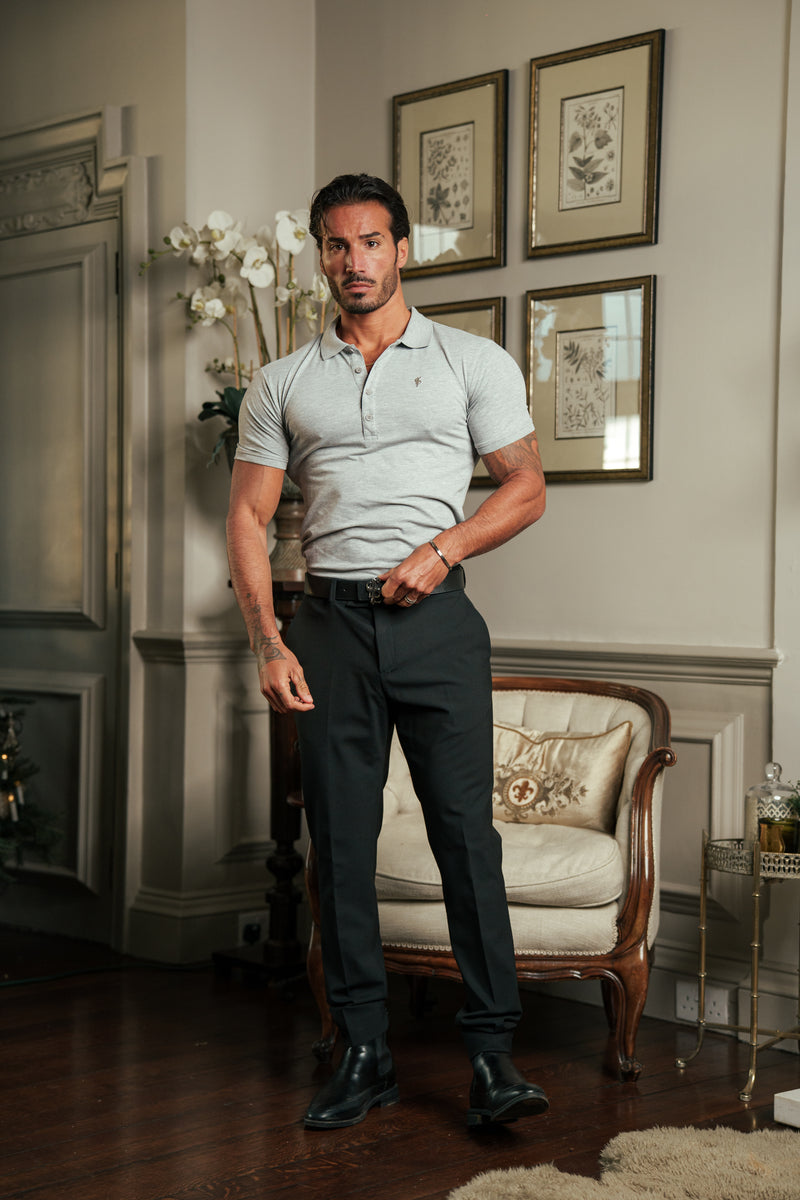 Father Sons Classic Light Grey / Silver Polo Shirt - FSH1406