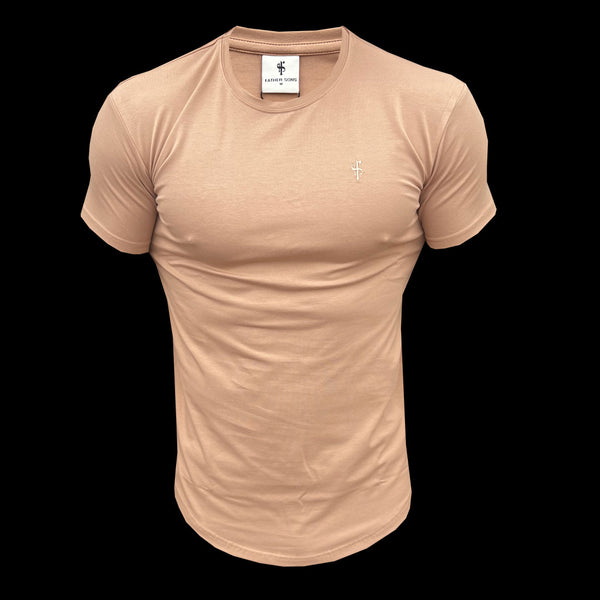 Father Sons Classic Coffee Tonal Curved Hem Crew T Shirt - FSH992