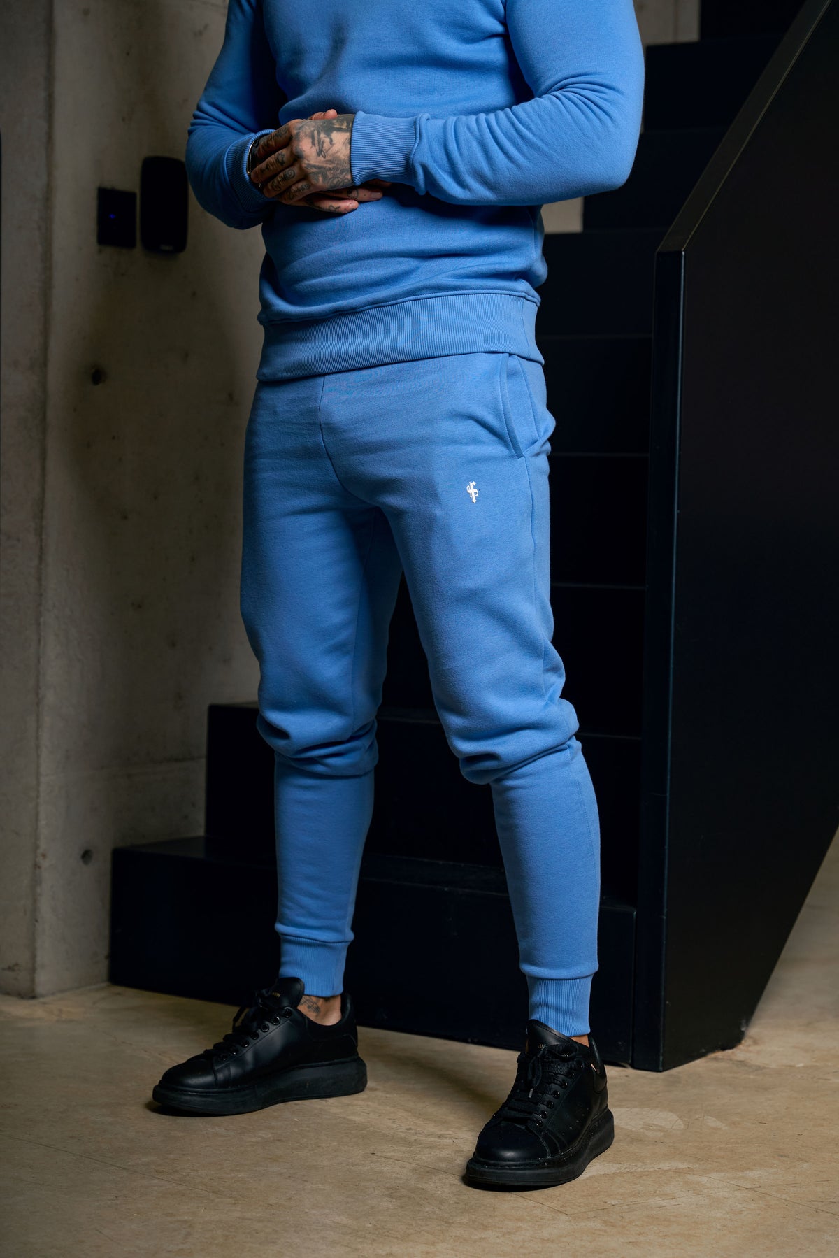 FS Plain Blue Tracksuit Sweat Pants with FS Branding - FSH1200