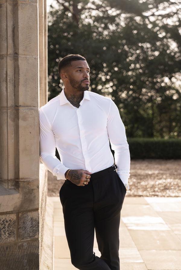 Father Sons Ultra Stretch Compression Shirt Long Sleeve White - FS1233