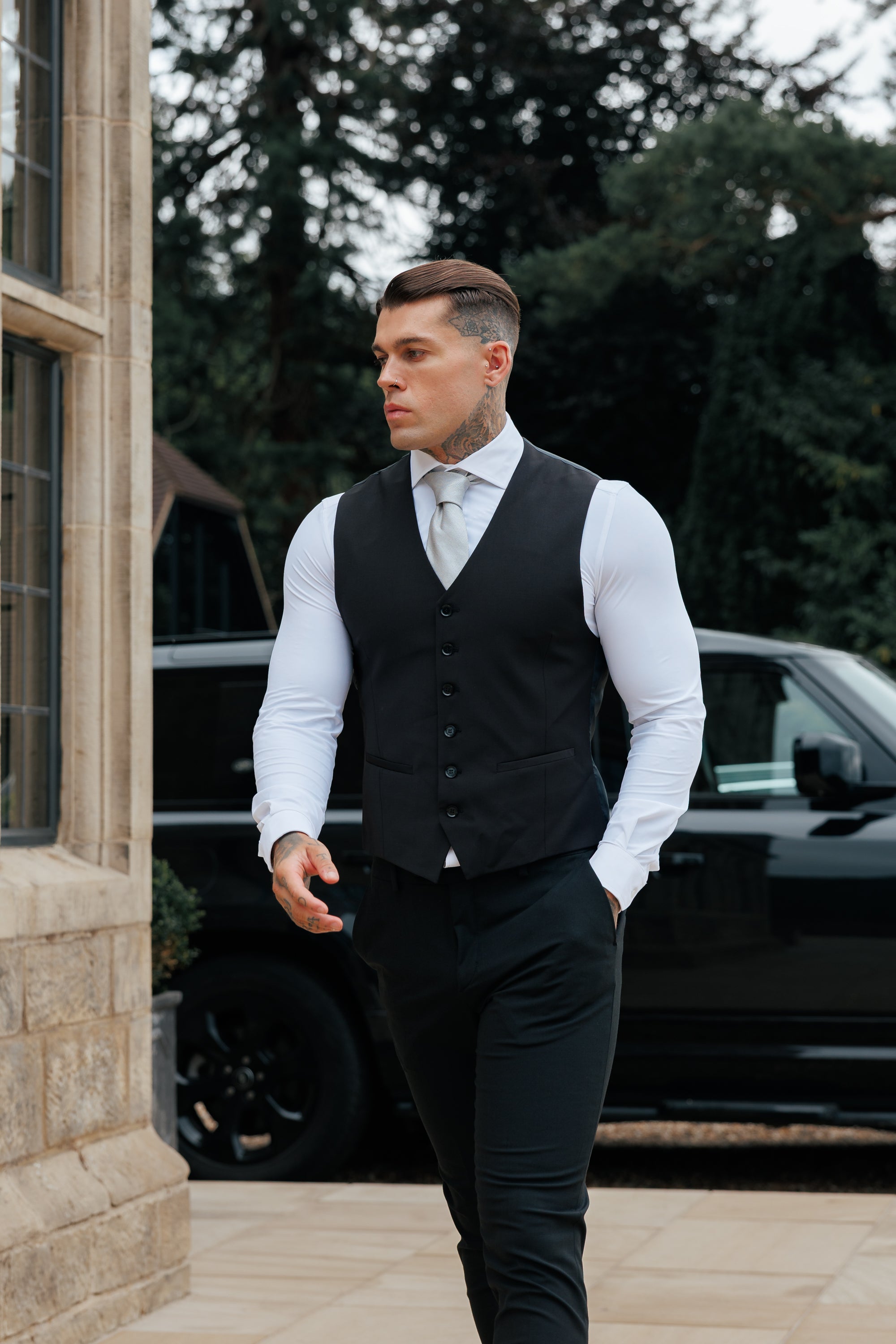 Slim Formal Waistcoat Black - FSW010