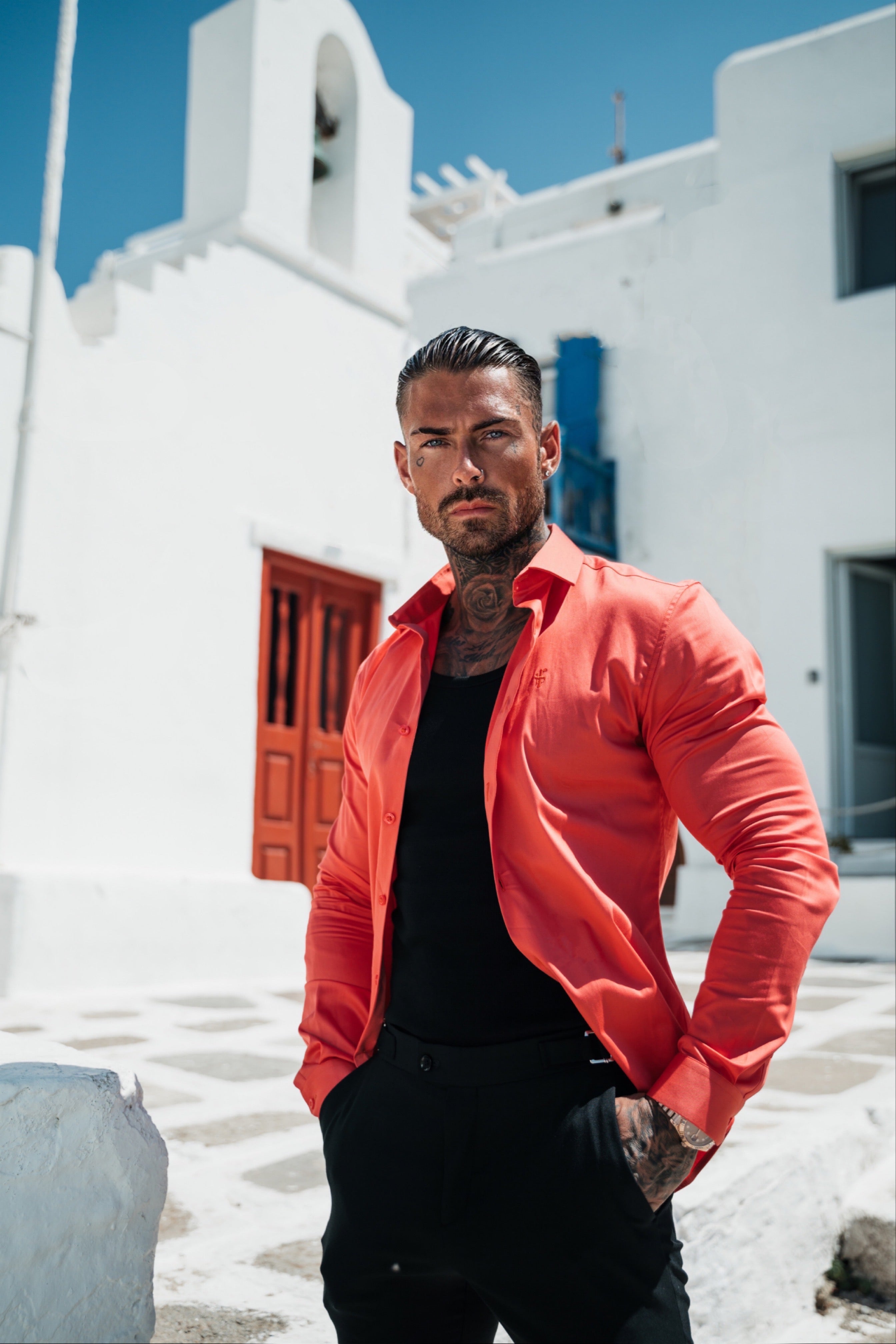 Slim Sateen Coral Long Sleeve - FS969