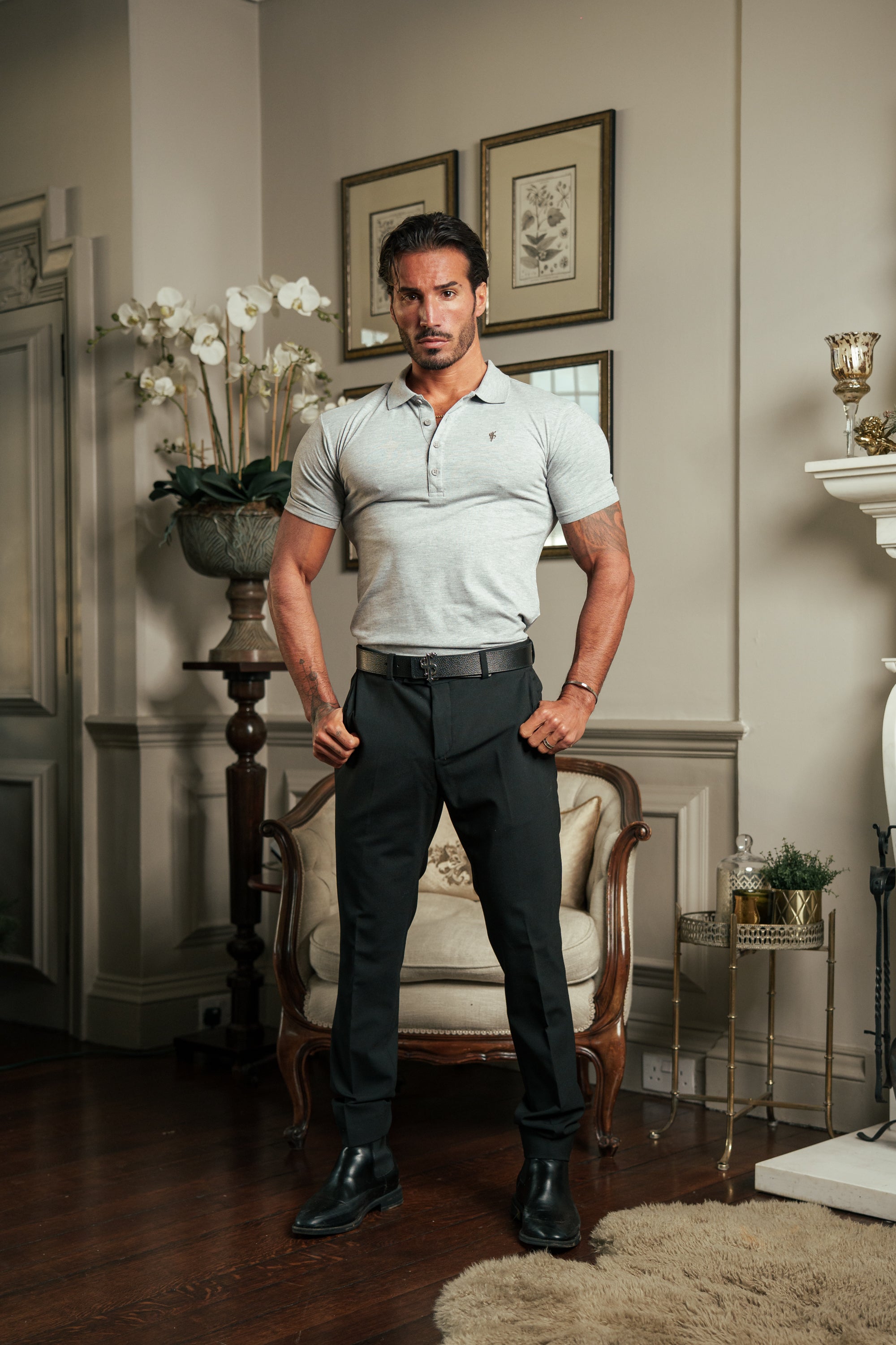 Light Grey / Silver Polo Shirt - FSH1406