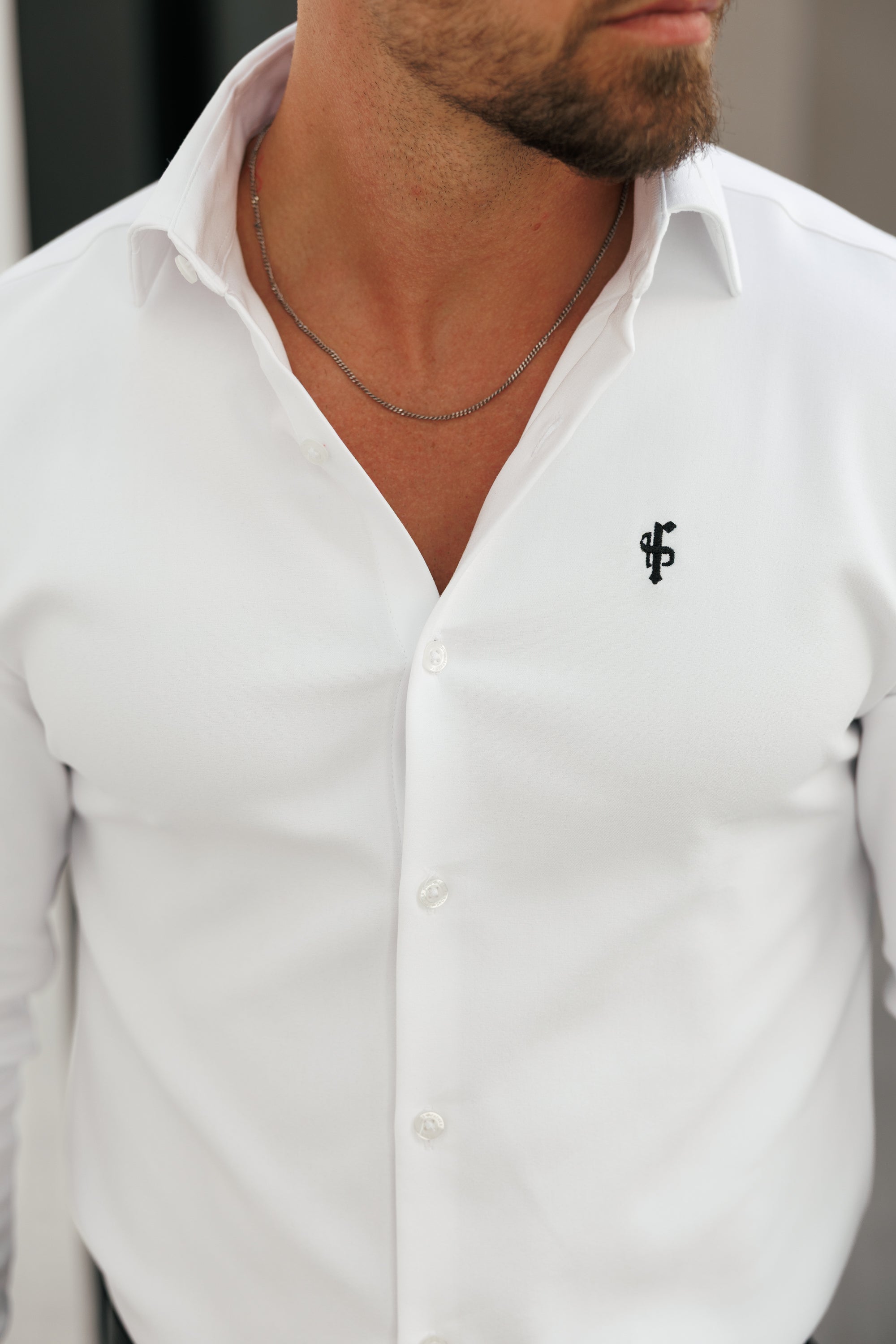 Classic Scuba White Long Sleeve Stretch with Cutaway Collar - FS1240