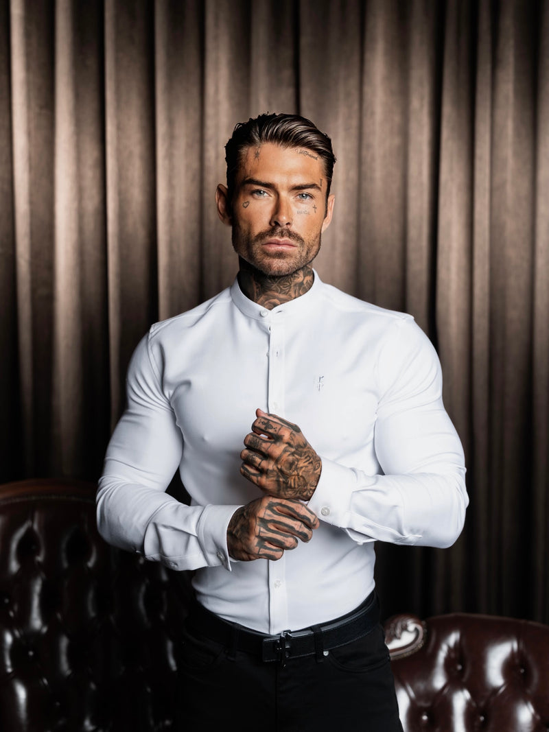 Father Sons Fitted White Long Sleeve Jersey - FSD001