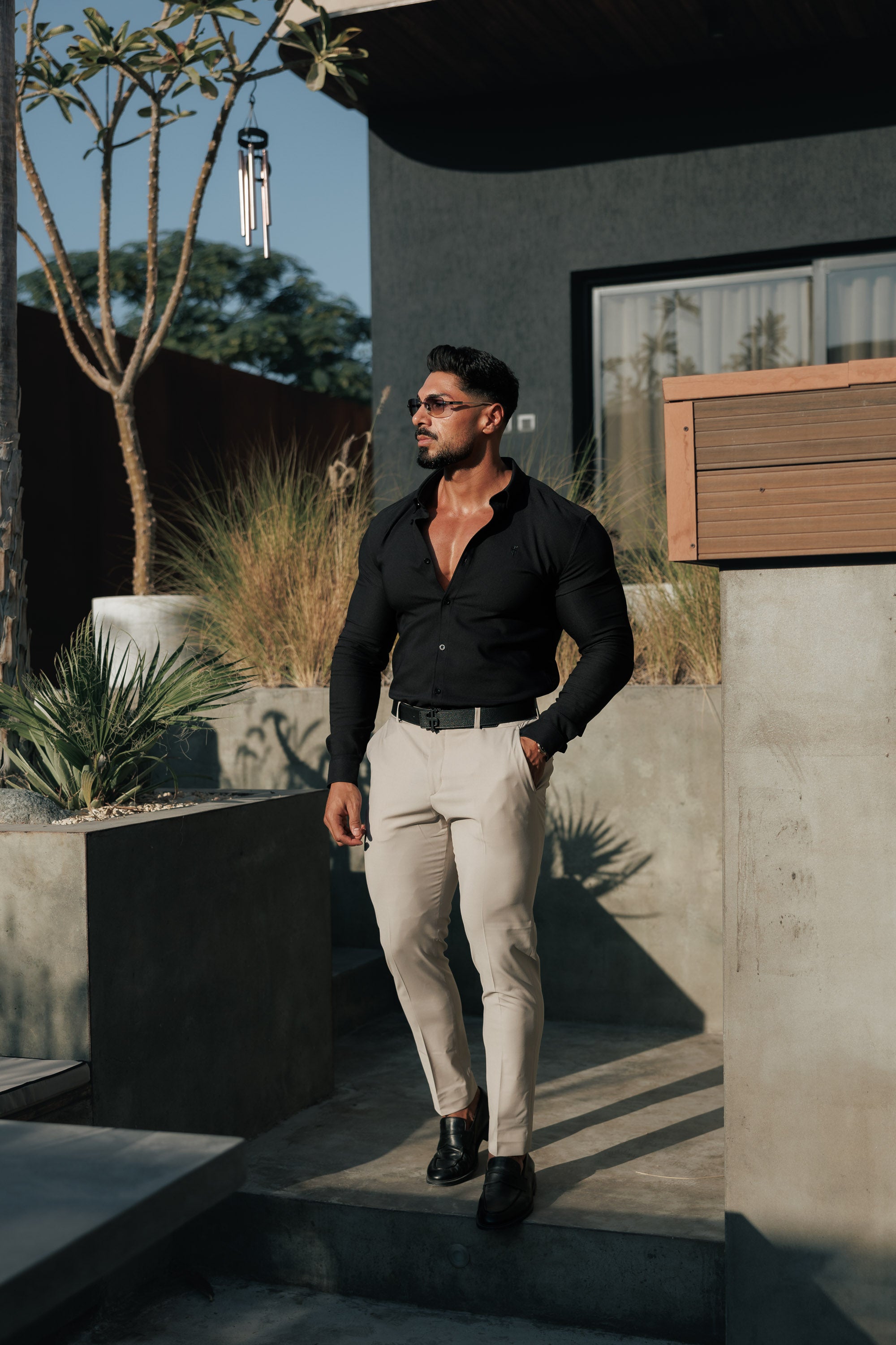 Father Sons Slim Formal Taupe Stretch Pants - FST022  