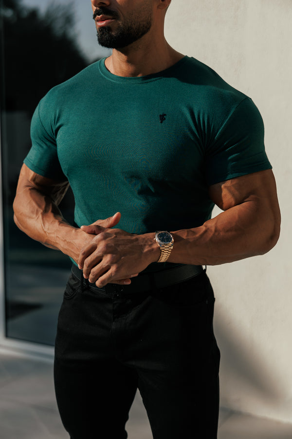 Father Sons Forest Green / Black Bamboo Crew T Shirt - FSH1213