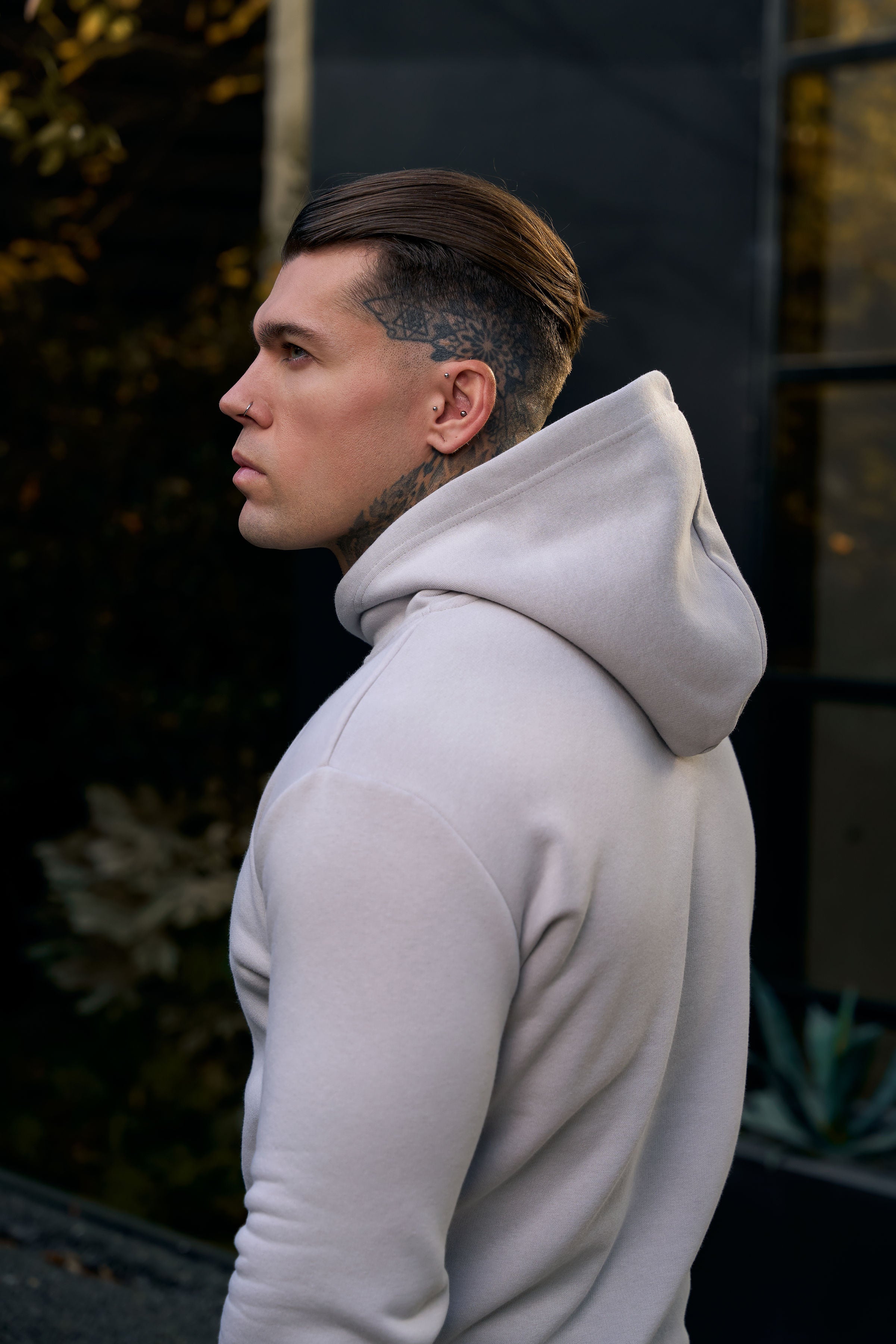 FS Plain Light Grey Hoodie With FS Branding - FSH1190 