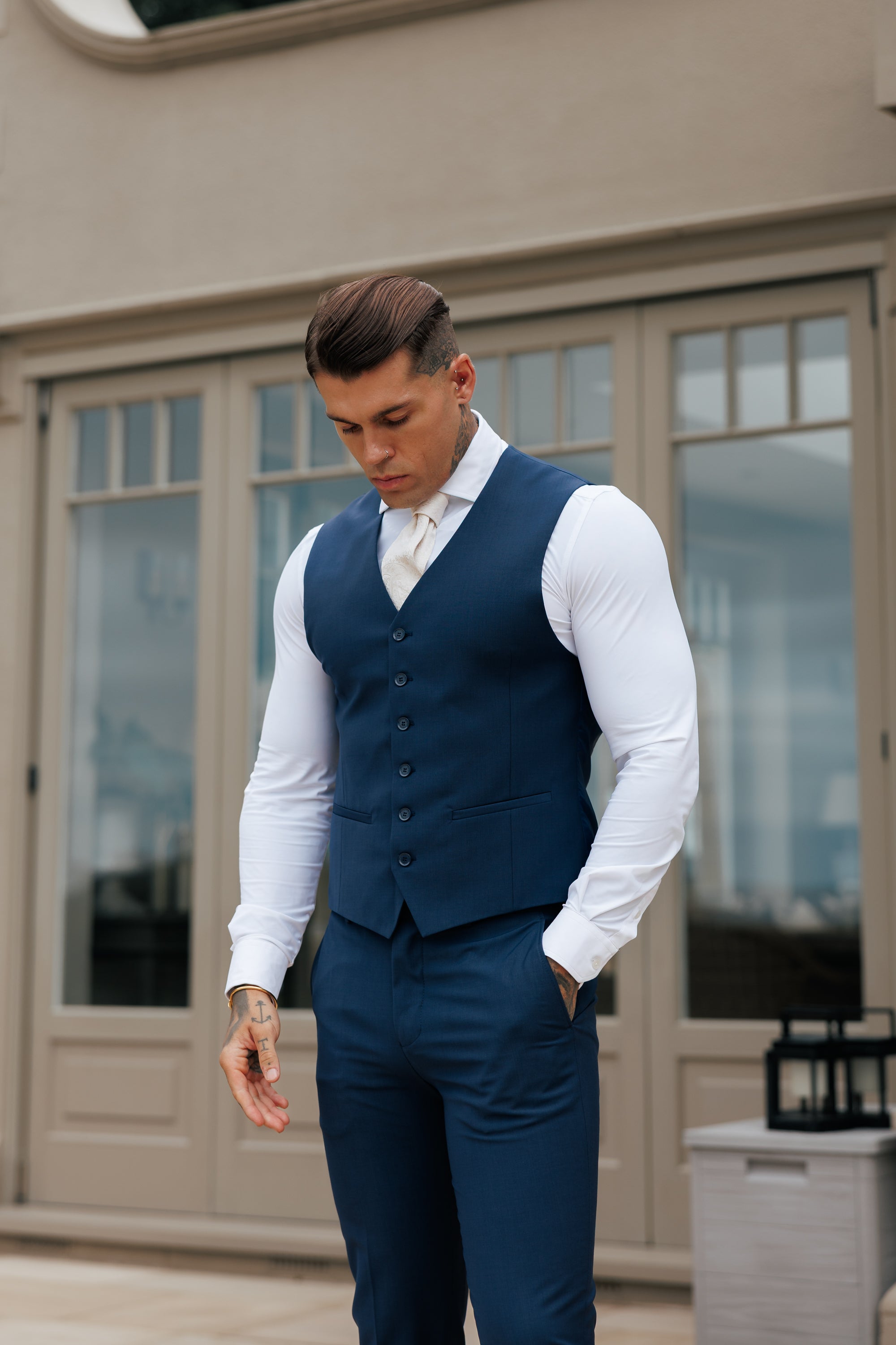 Slim Formal Waistcoat Navy - FSW012