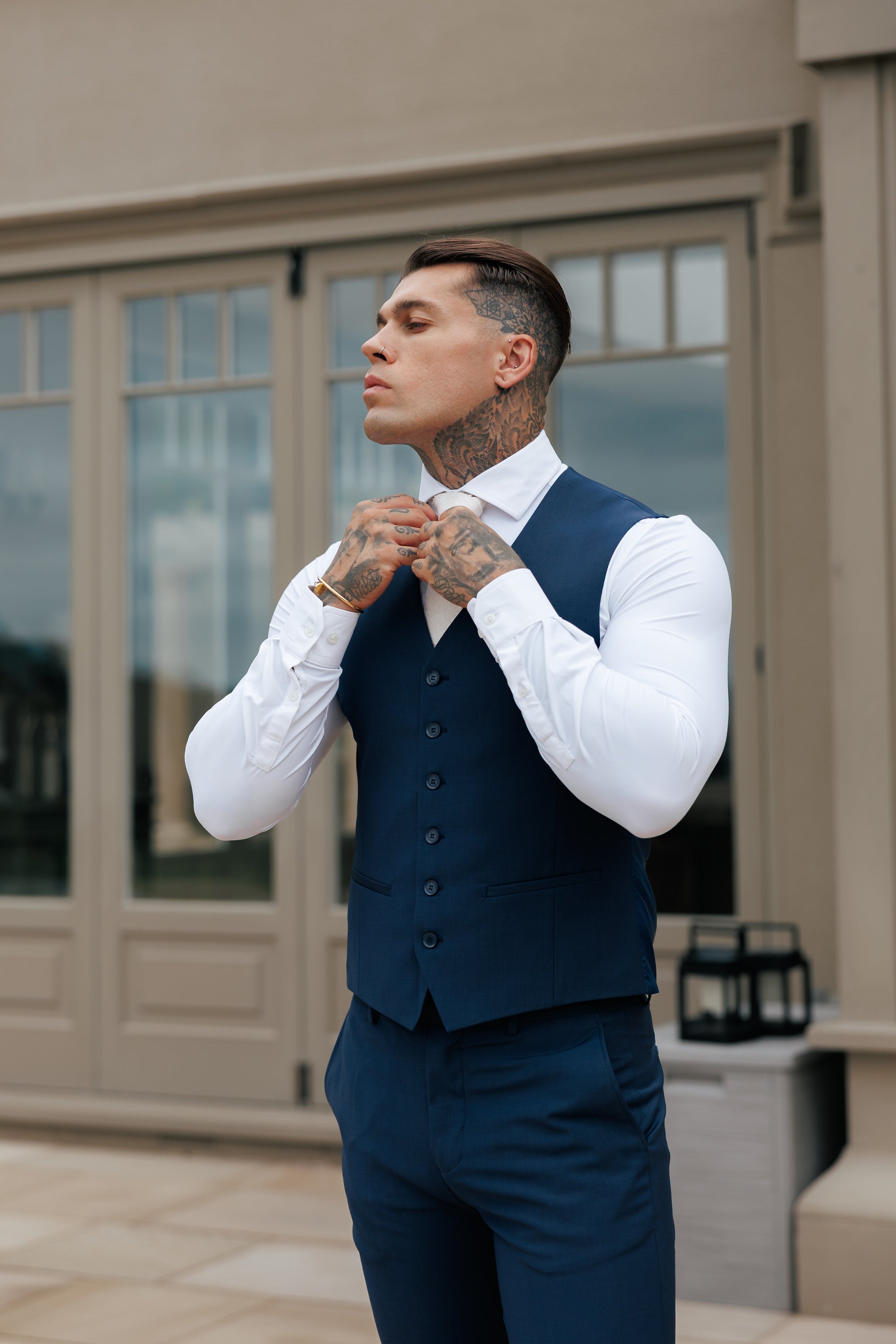 Slim Formal Waistcoat Navy - FSW012