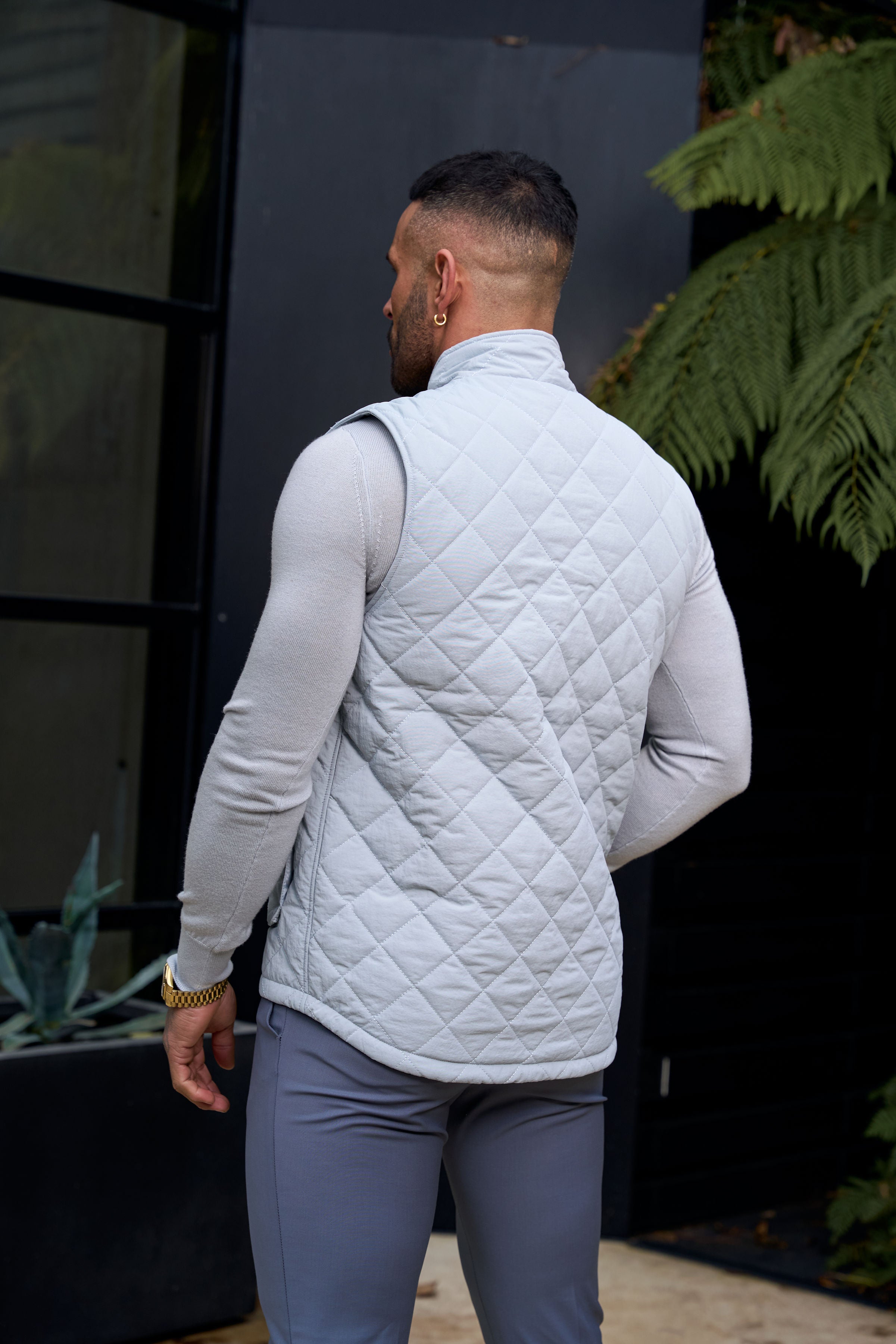 FS Grey Padded Gilet With Front Pockets  - FSN211 
