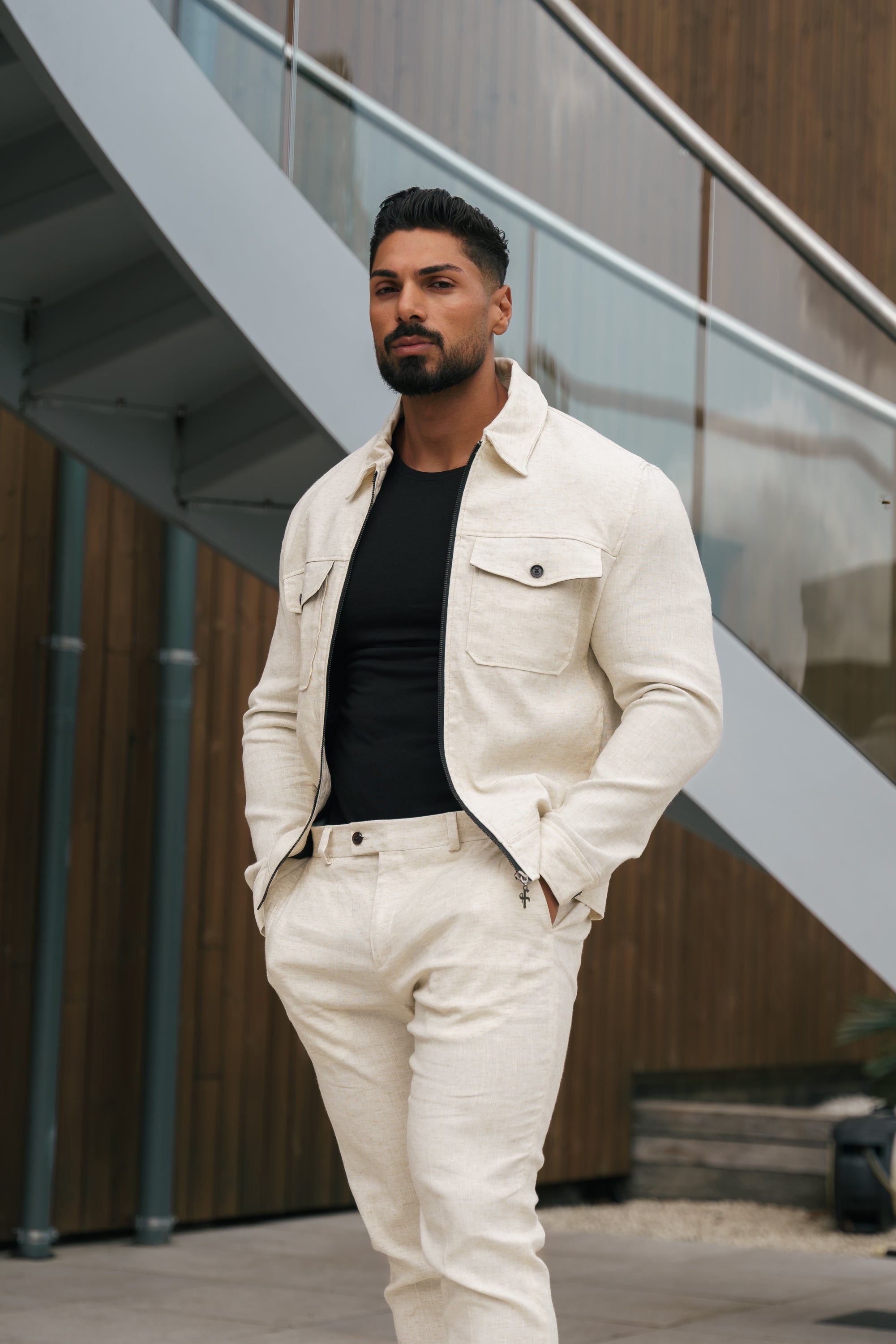 Linen Zipped Jacket - FSCJ001