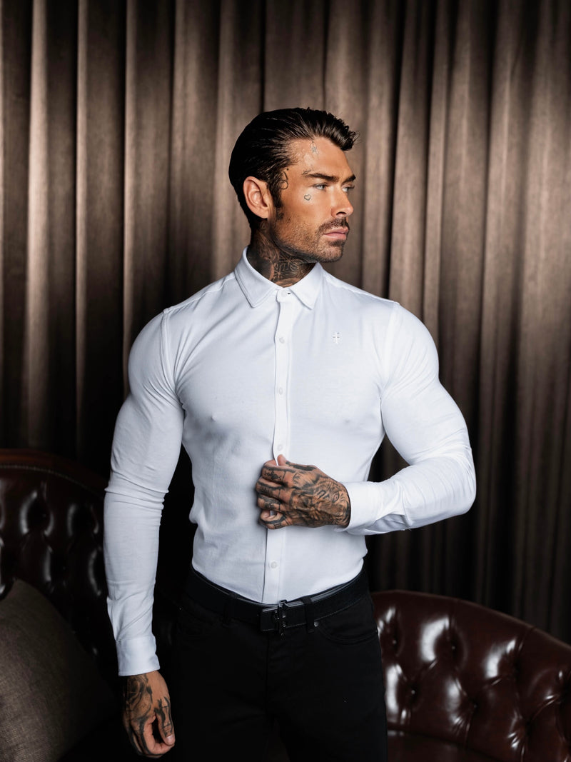 Father Sons Fitted White Long Sleeve Jersey - FSD001