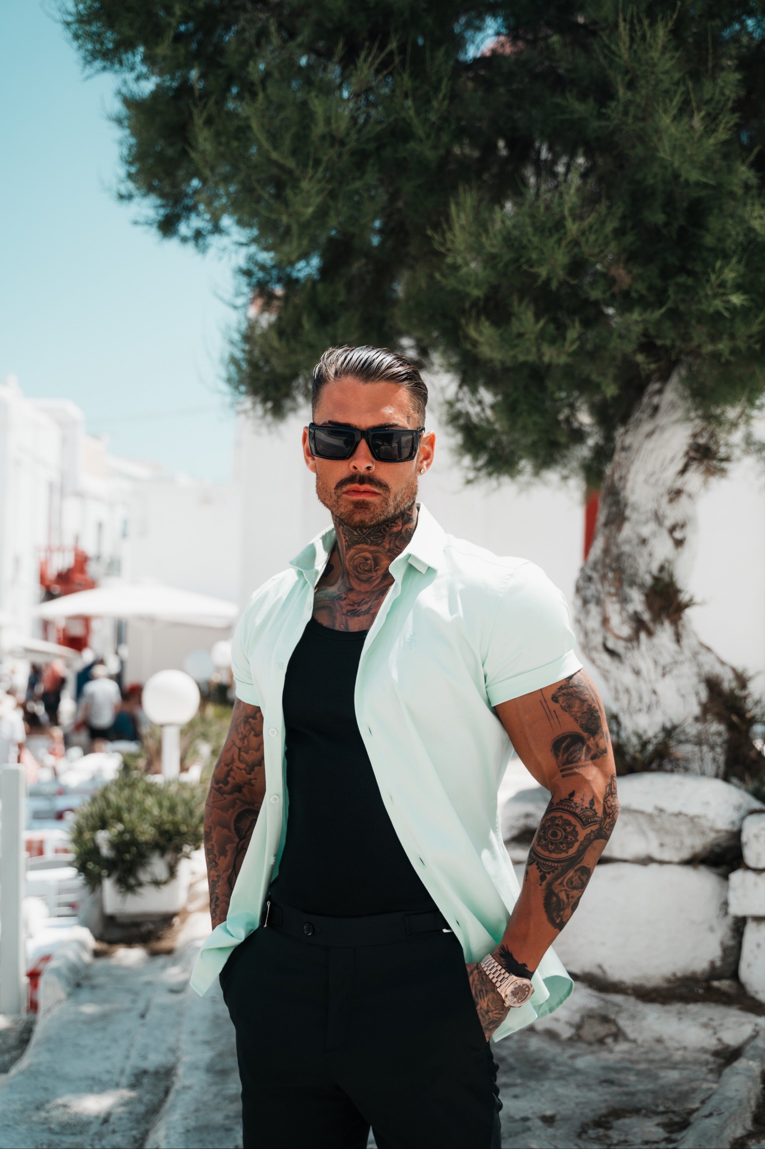 Slim Sateen Mint Short Sleeve - FS966