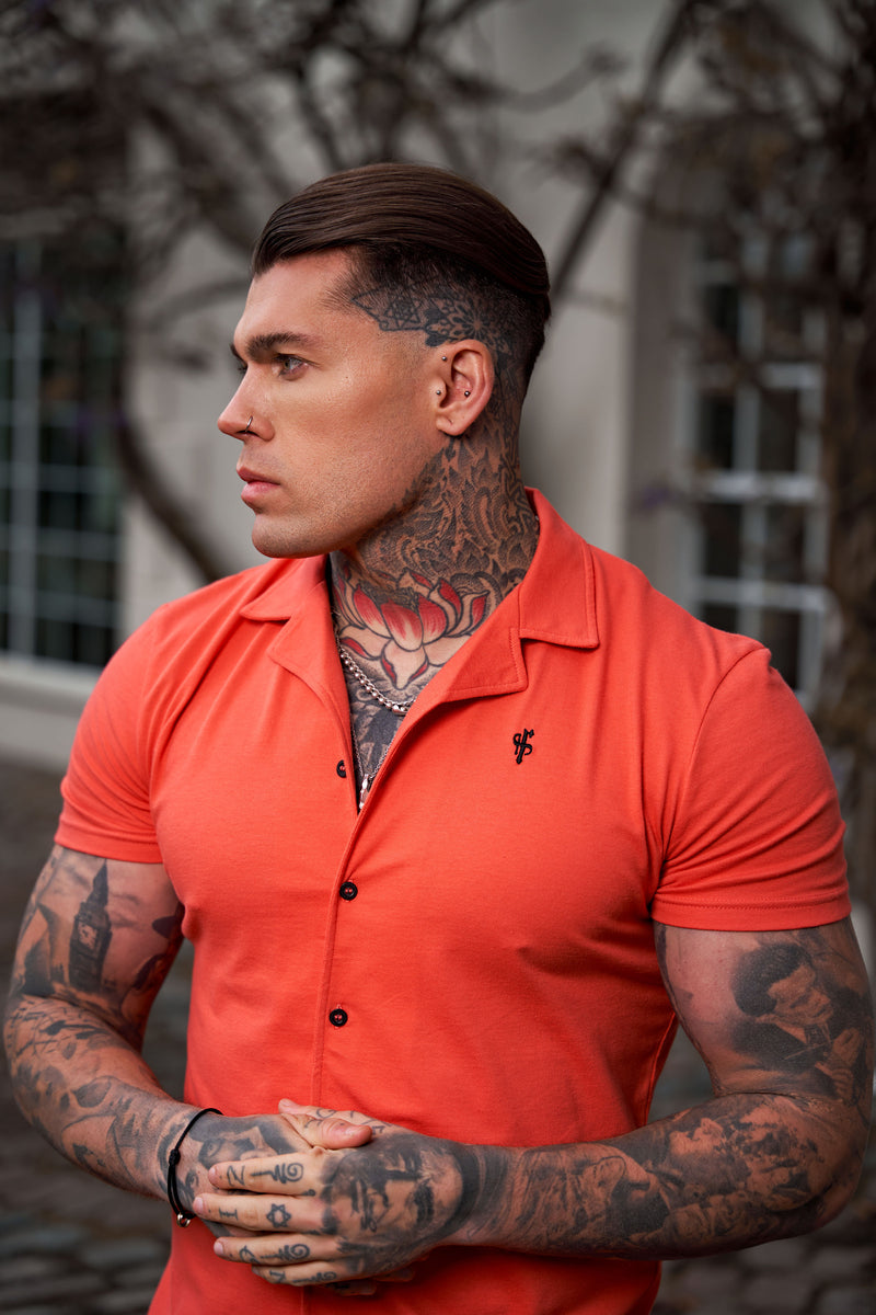 Father Sons Stretch Coral Pique Revere Shirt Short Sleeve - FSH1080