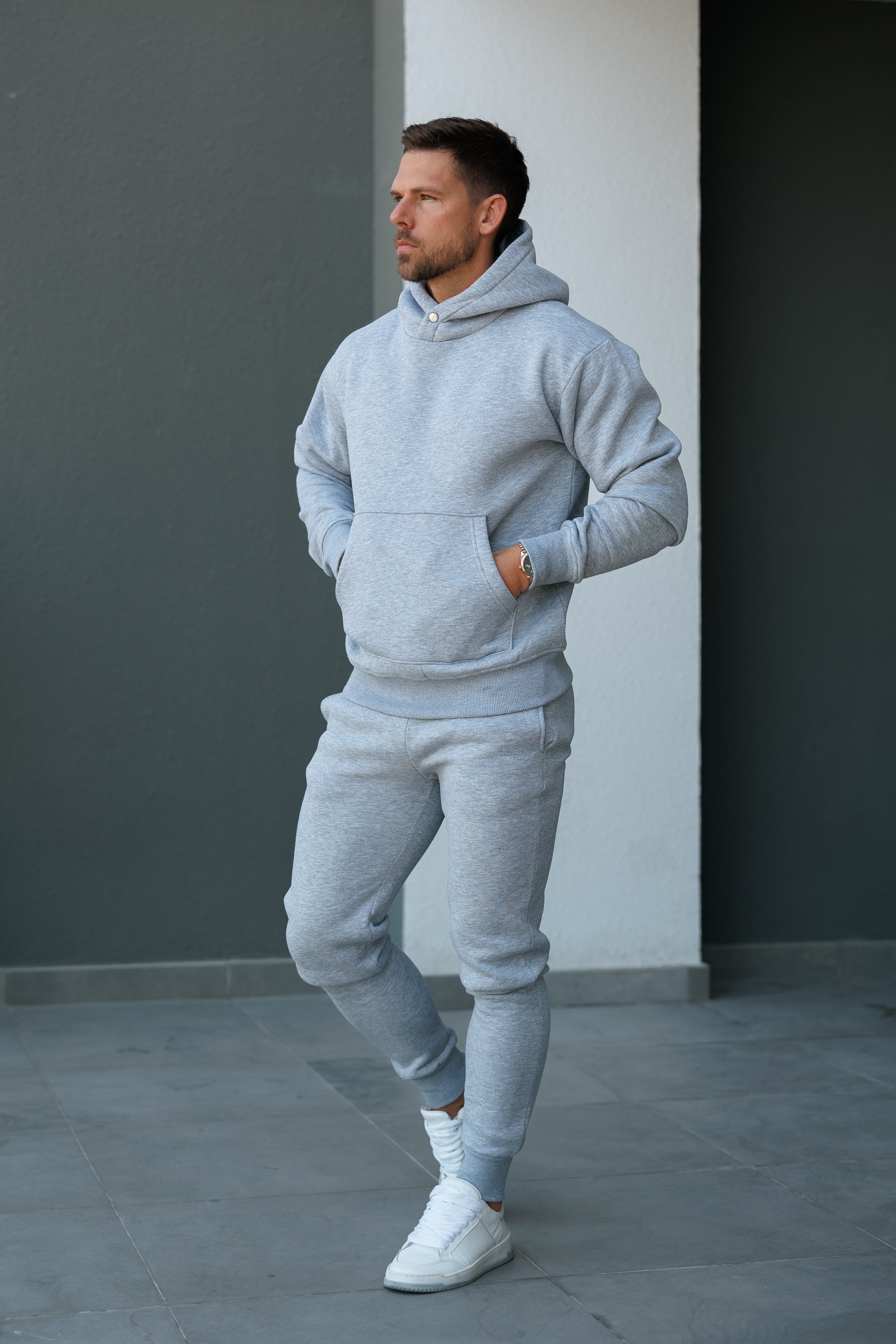 FS Light Marl Grey Oversized Sweat Pants - FSR006/FSR007