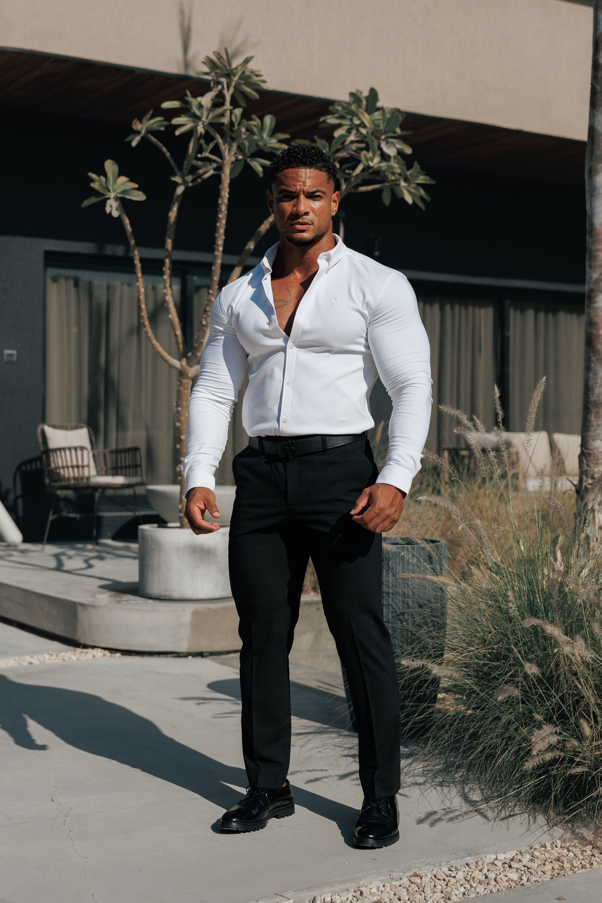 Super Slim Scuba White Long Sleeve Stretch - FS613 (PRE ORDER 31ST MAY)