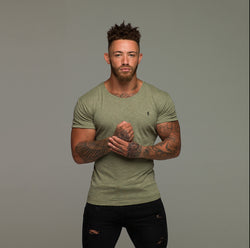 Father Sons Olive Slub Crew T-Shirt - FSH1331