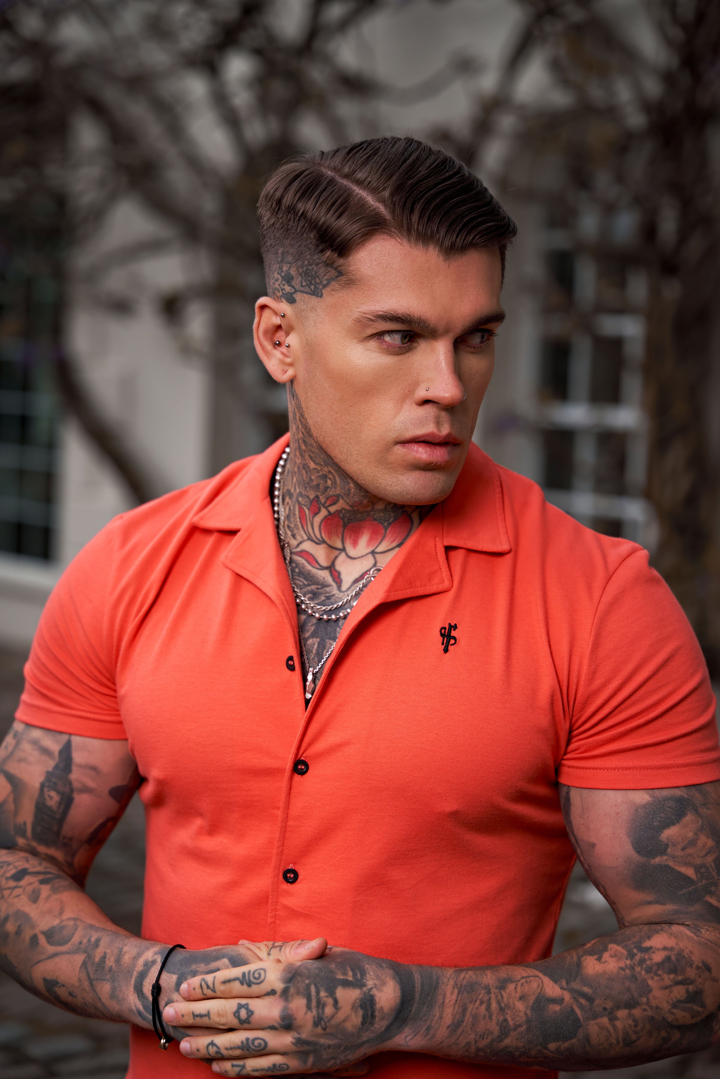 Stretch Coral Pique Revere Shirt Short Sleeve - FSH1080