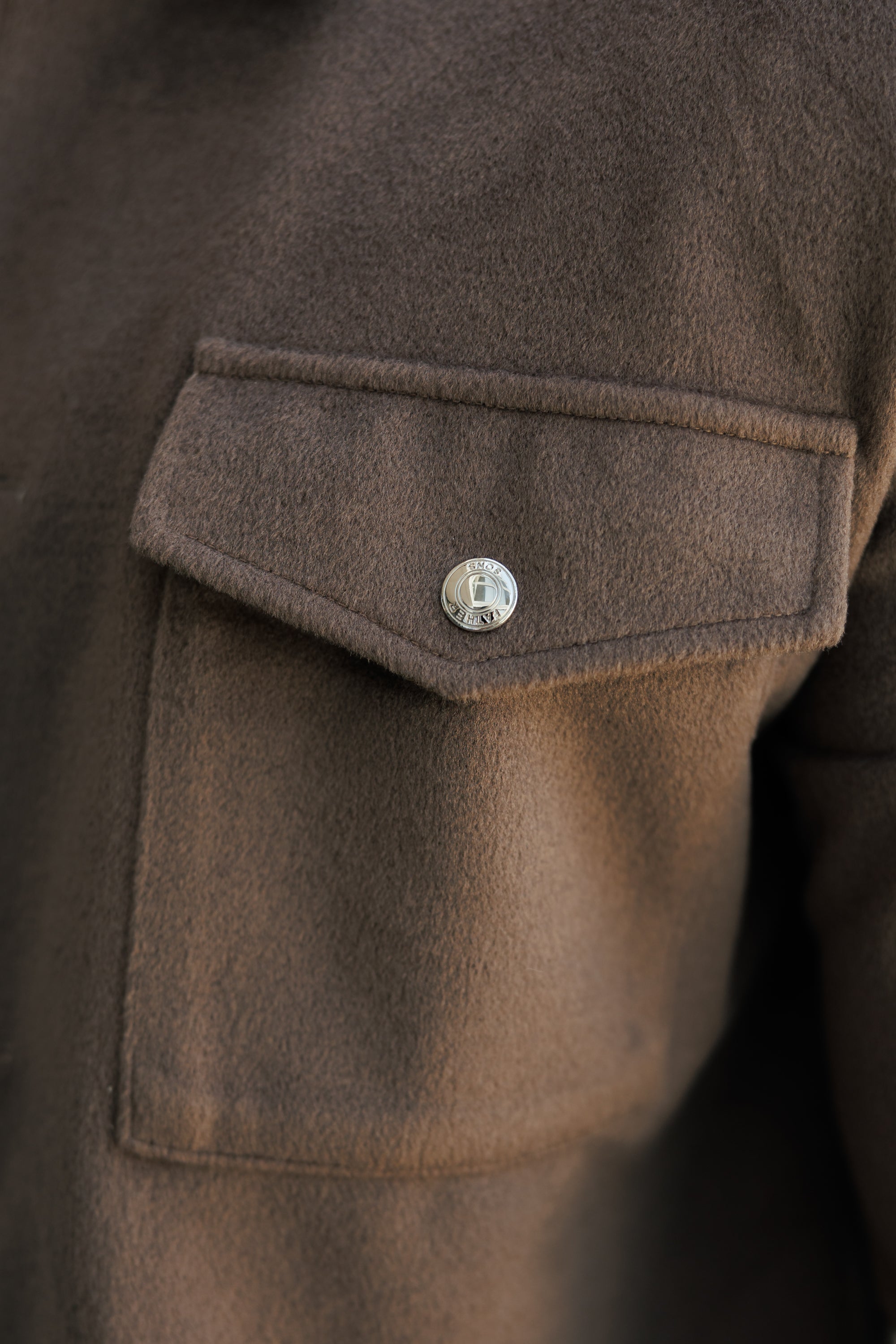 FS Brushed Button Up Plain Jacket Taupe - FSN184 