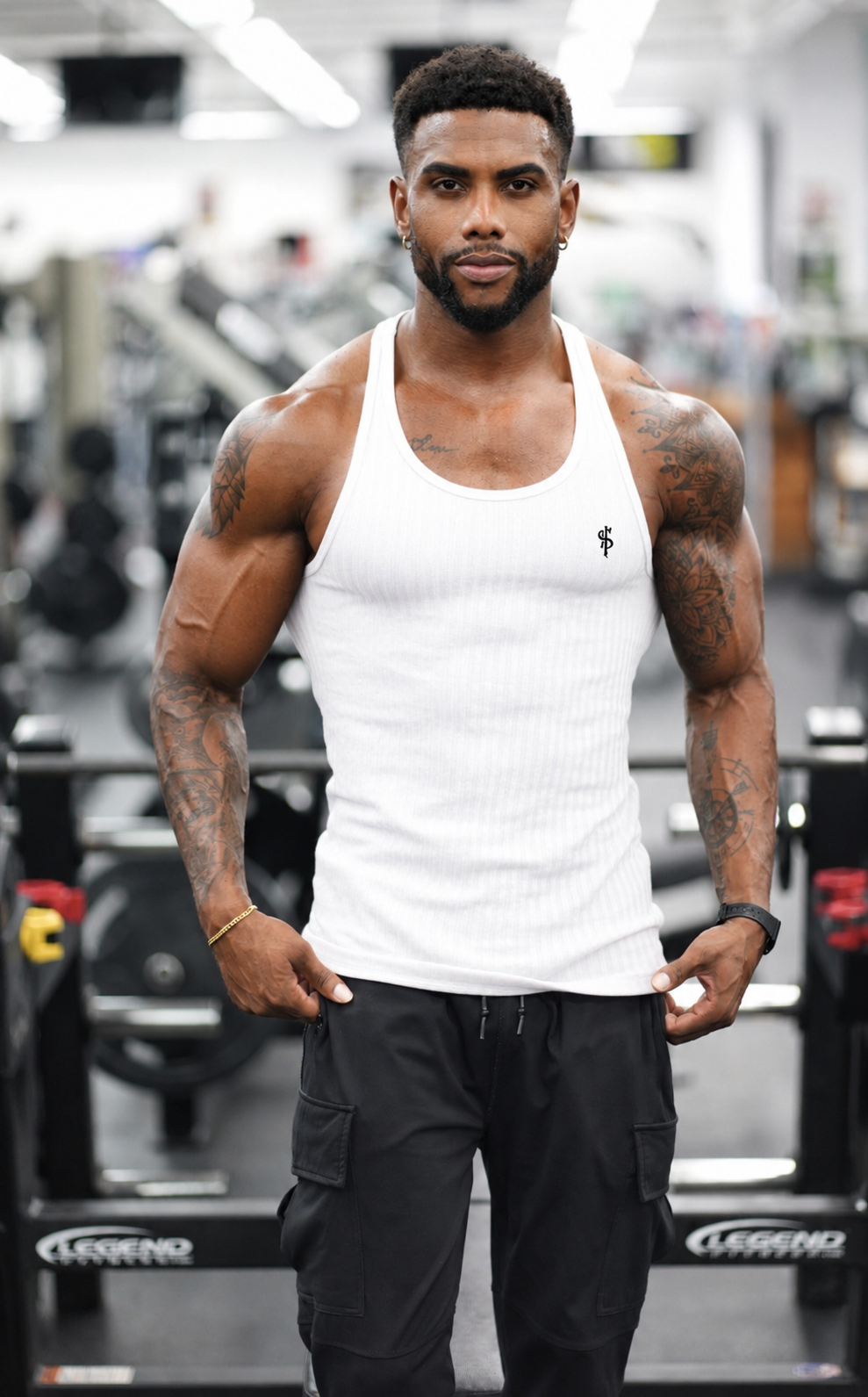 Classic Mint / White Ribbed Knit Super Slim Vest
