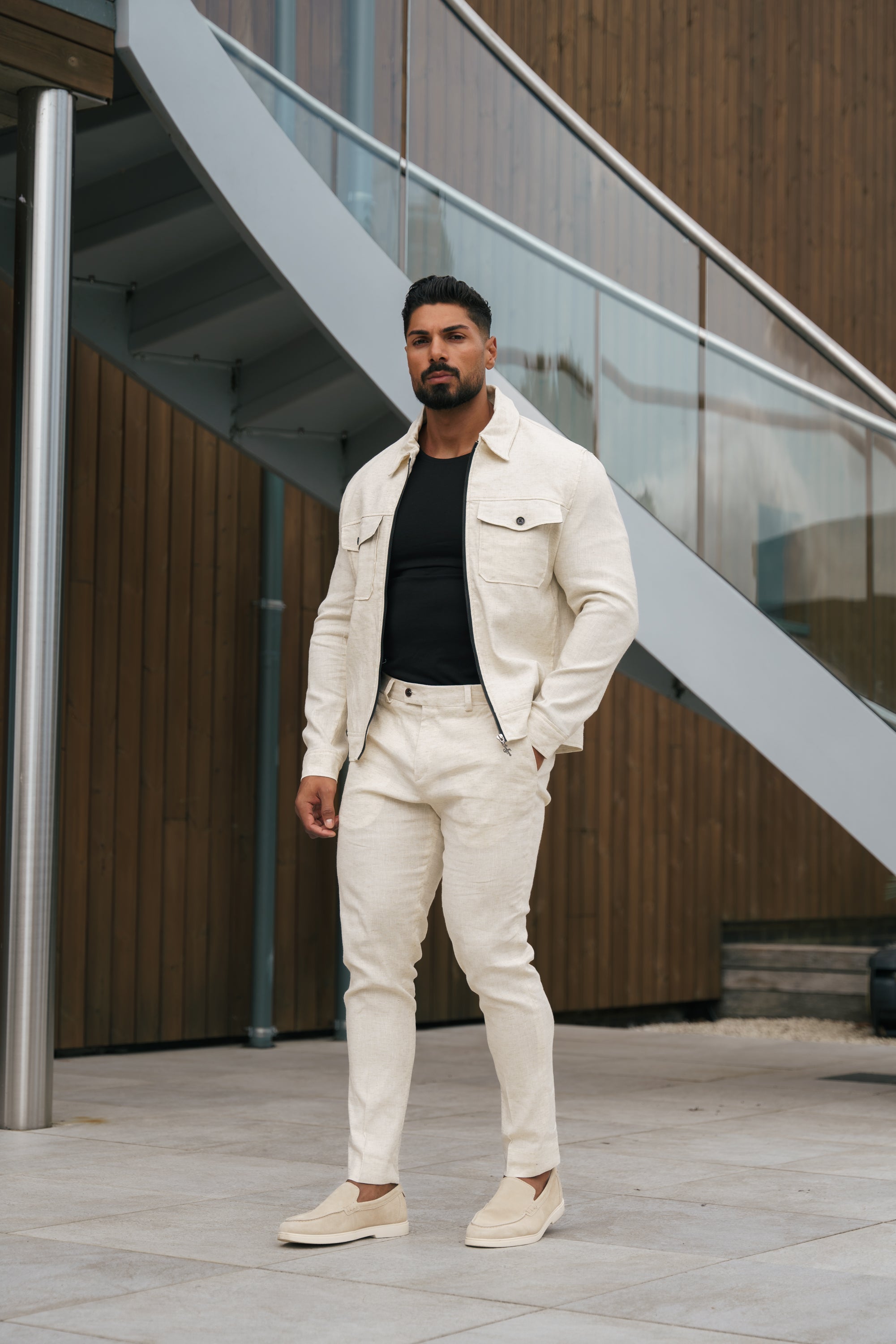 Linen Zipped Jacket - FSCJ001